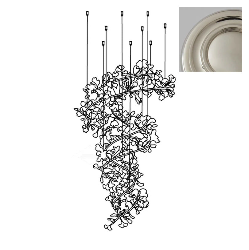 Eloria Lustre Cascade Florale Spirale Élégante - Neutralighting