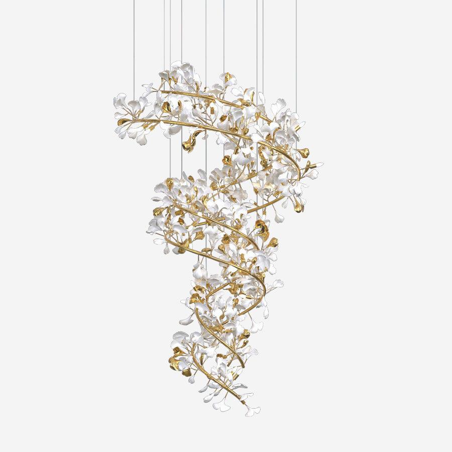 Eloria Lustre Cascade Florale Spirale Élégante - Neutralighting