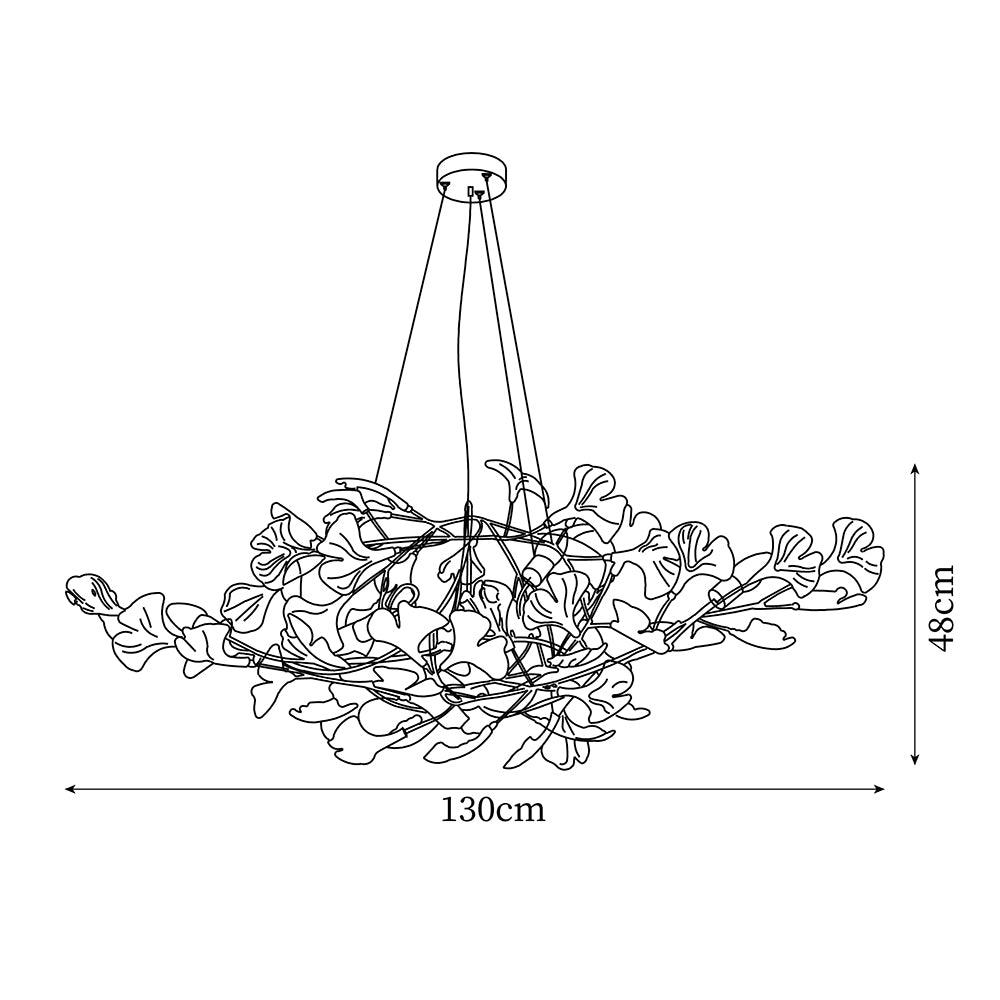 Gingko Lustre Style S Élégance Inspirée de la Nature - Neutralighting