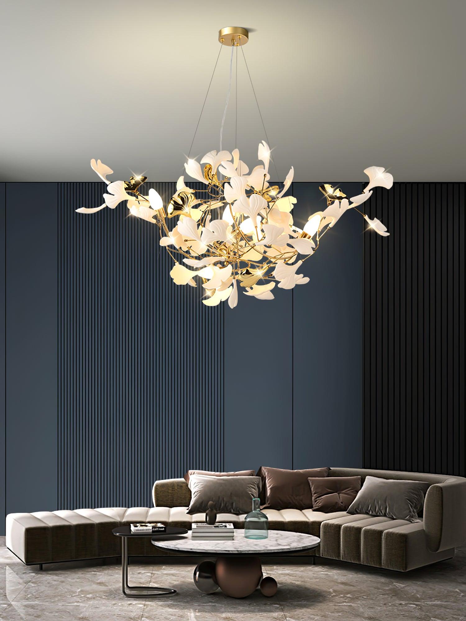 Gingko Lustre Style S Élégance Inspirée de la Nature - Neutralighting