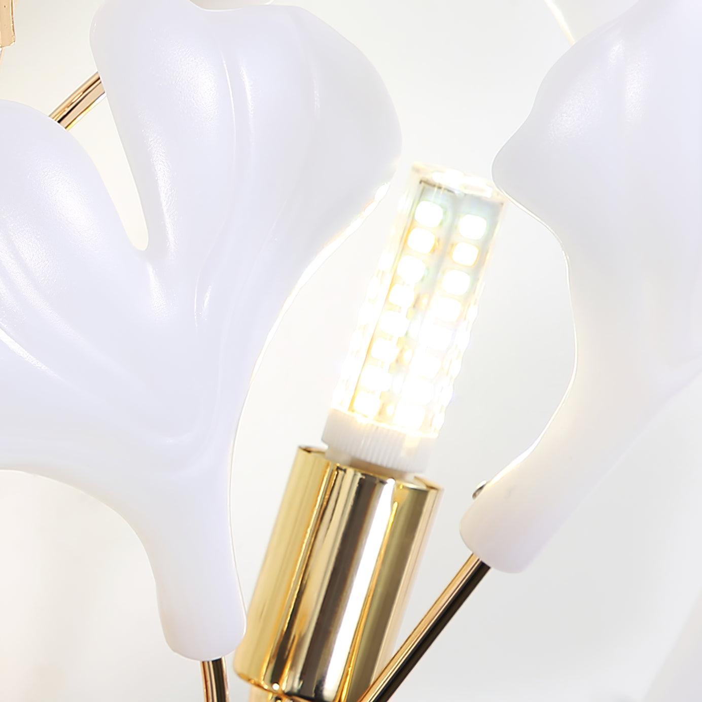 Gingko Applique Murale Abat-jours en Céramique Pétales Or Art Nouveau - Neutralighting