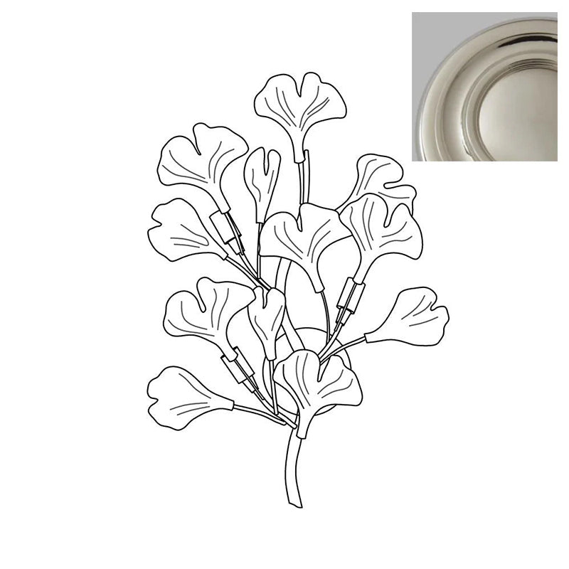 Gingko Applique Murale Abat-jours en Céramique Pétales Or Art Nouveau - Neutralighting