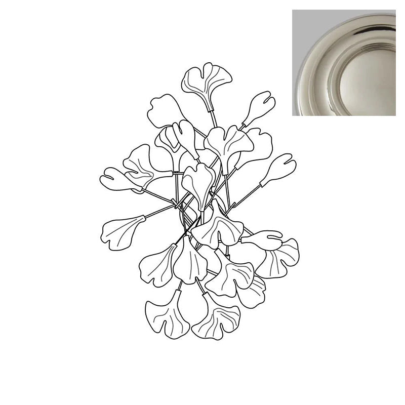 Gingko Applique Murale Abat-jours en Céramique Pétales Or Art Nouveau - Neutralighting