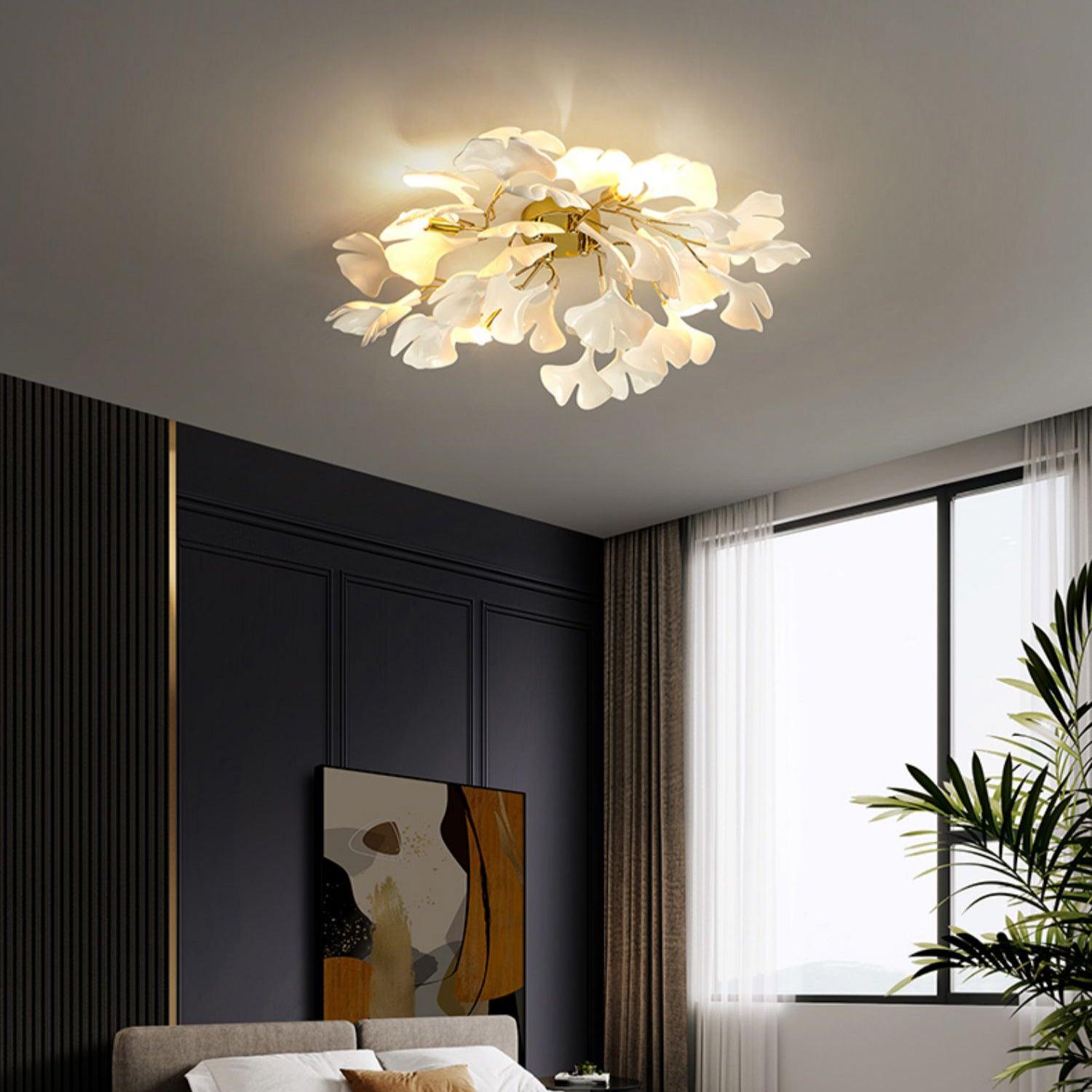 Callenne Plafonnier élégant en feuille de ginkgo - Neutralighting