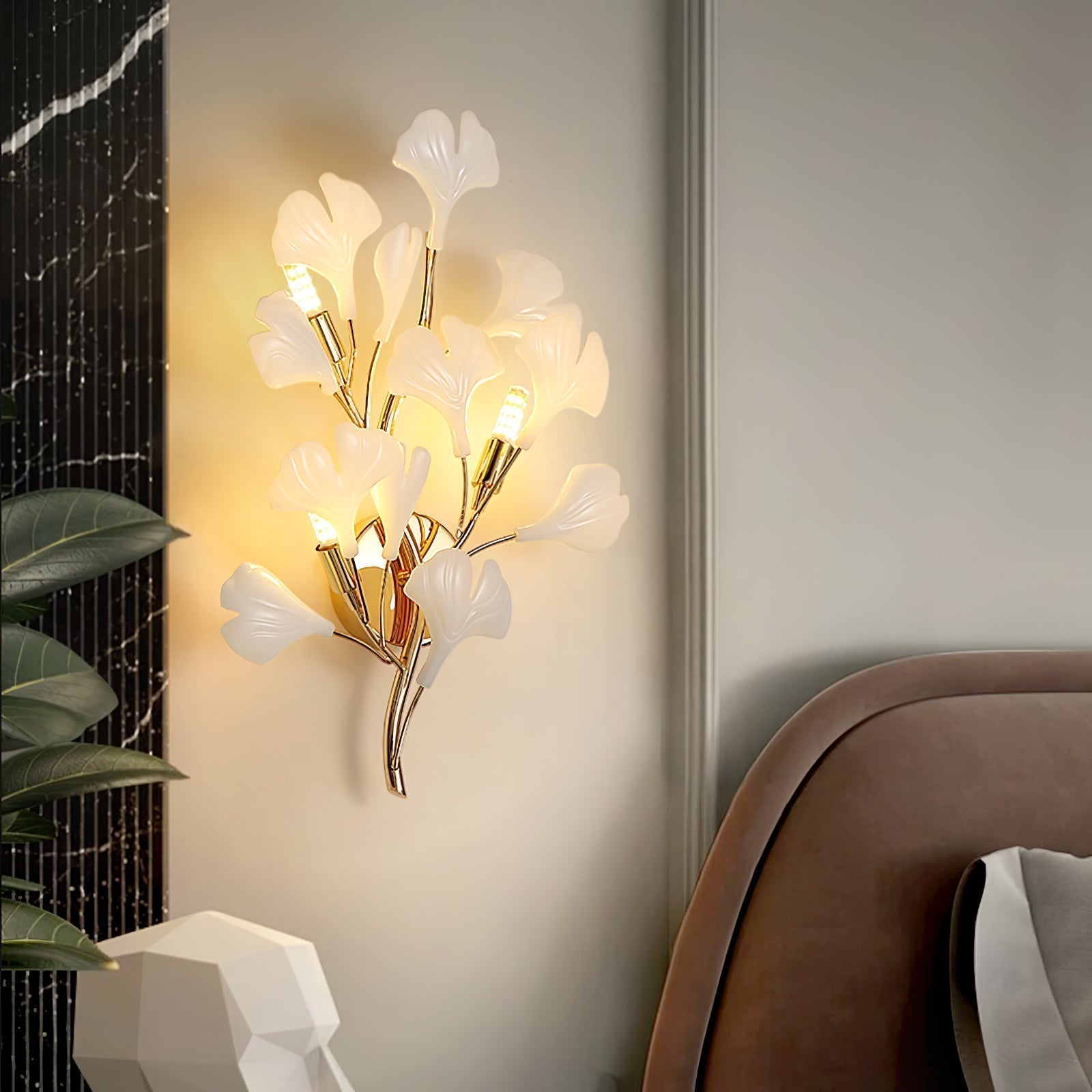 Wylie Applique Murale Postmoderne Luxe Gingko Céramique - Neutralighting