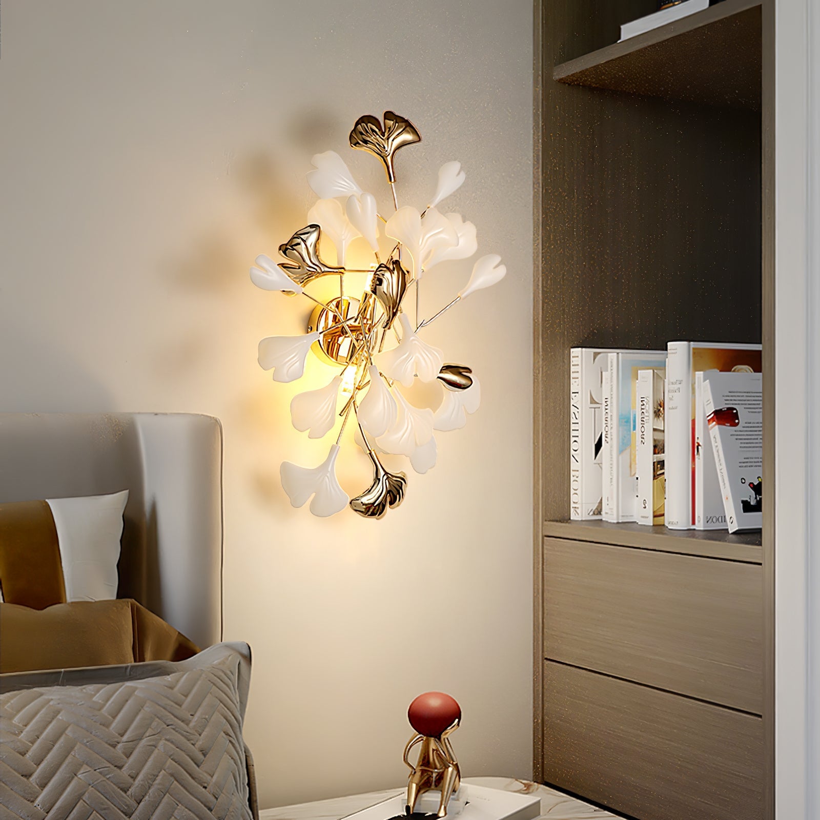 Wylie Applique Murale Postmoderne Luxe Gingko Céramique - Neutralighting