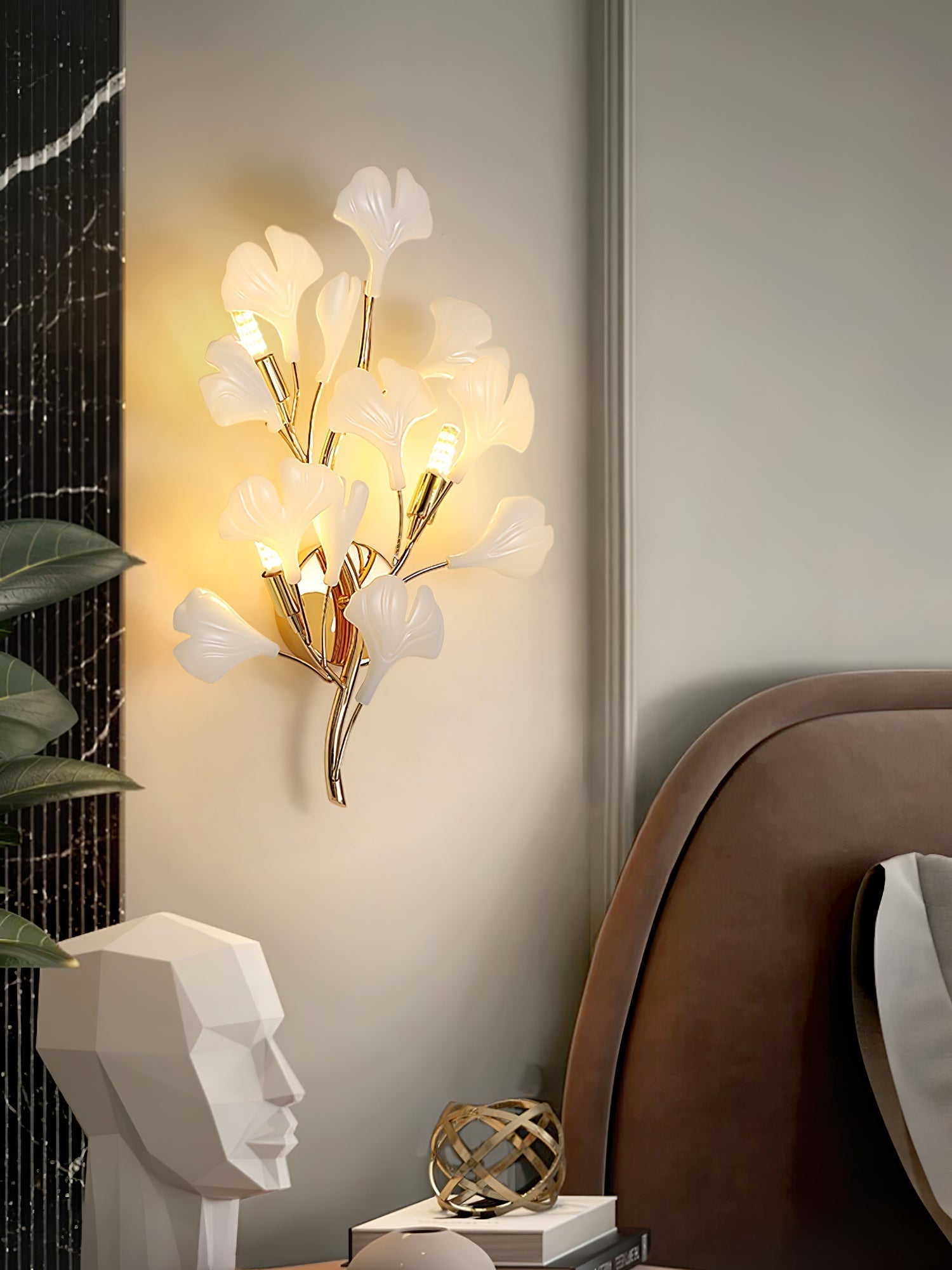 Wylie Applique Murale Postmoderne Luxe Gingko Céramique - Neutralighting