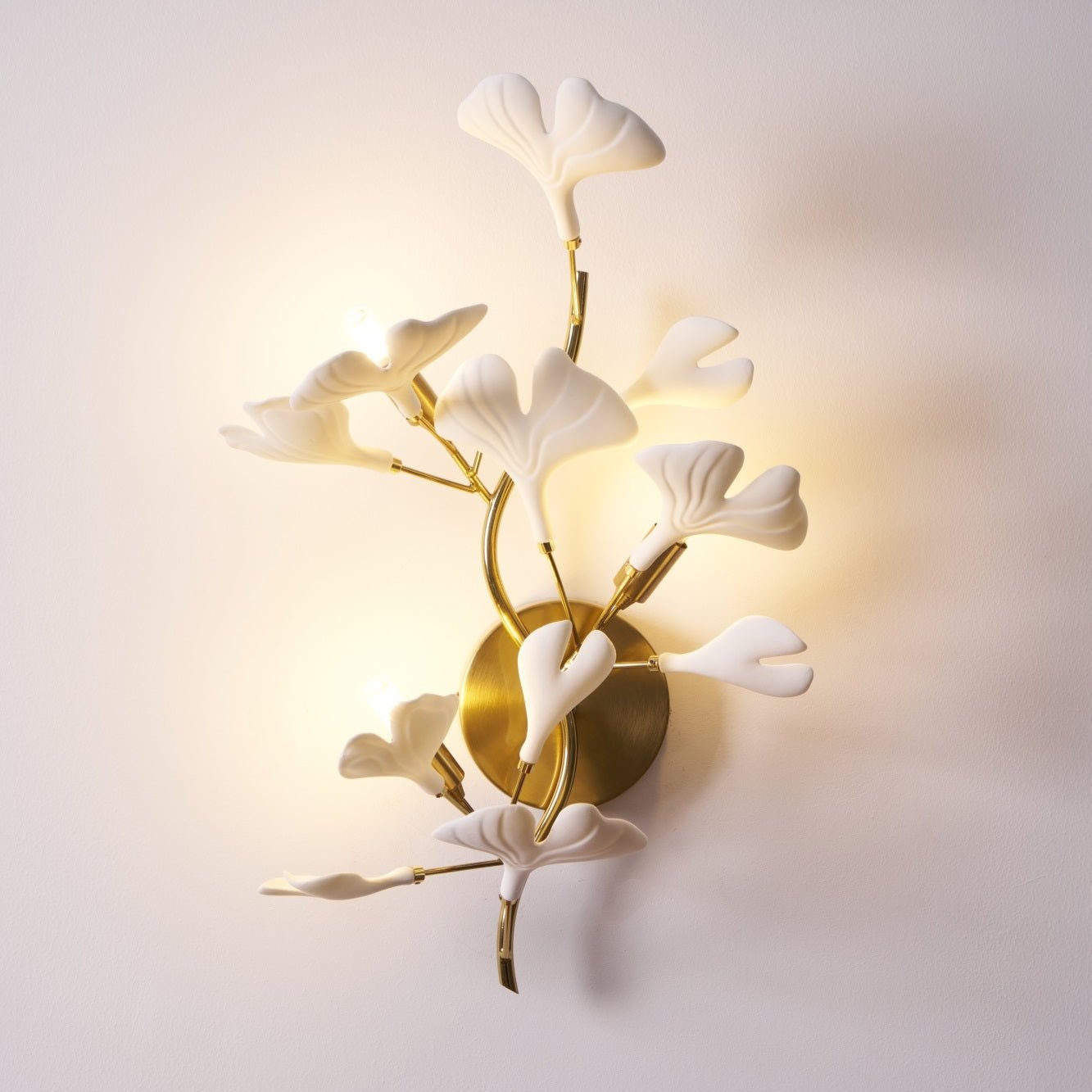 Wylie Applique Murale Postmoderne Luxe Gingko Céramique - Neutralighting