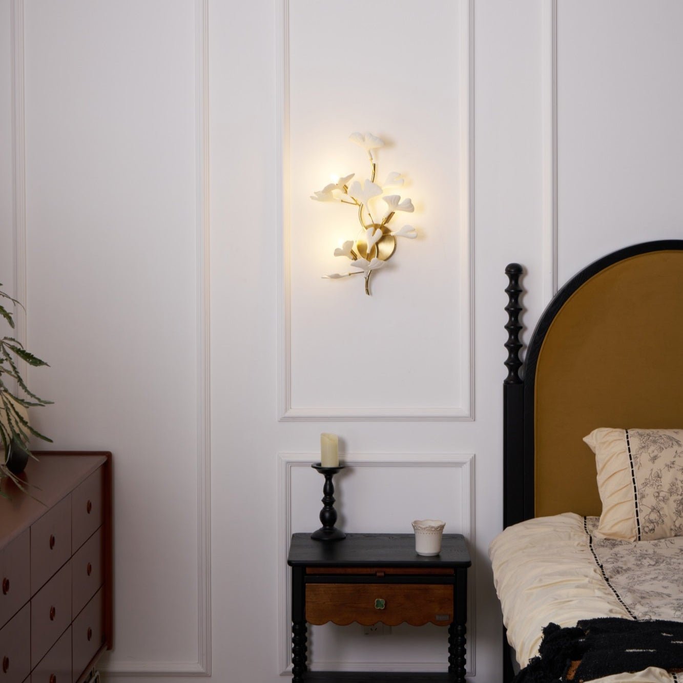 Wylie Applique Murale Postmoderne Luxe Gingko Céramique - Neutralighting