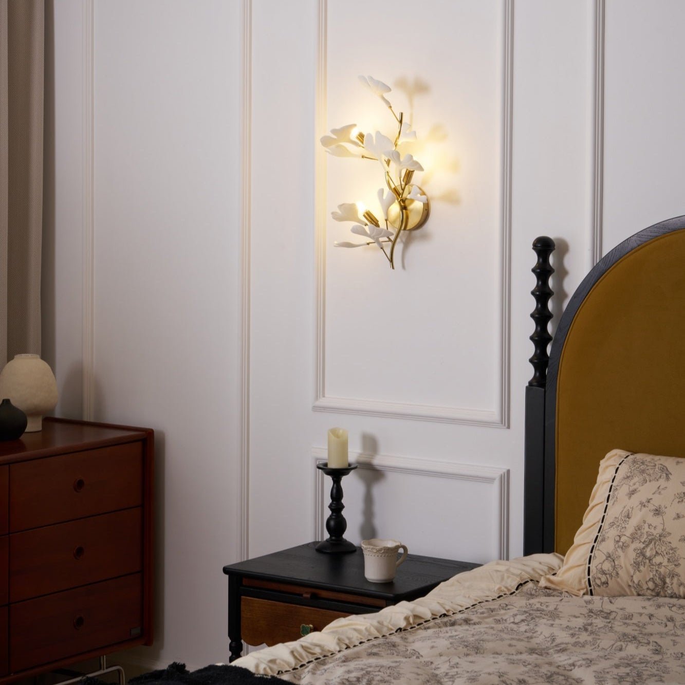 Wylie Applique Murale Postmoderne Luxe Gingko Céramique - Neutralighting