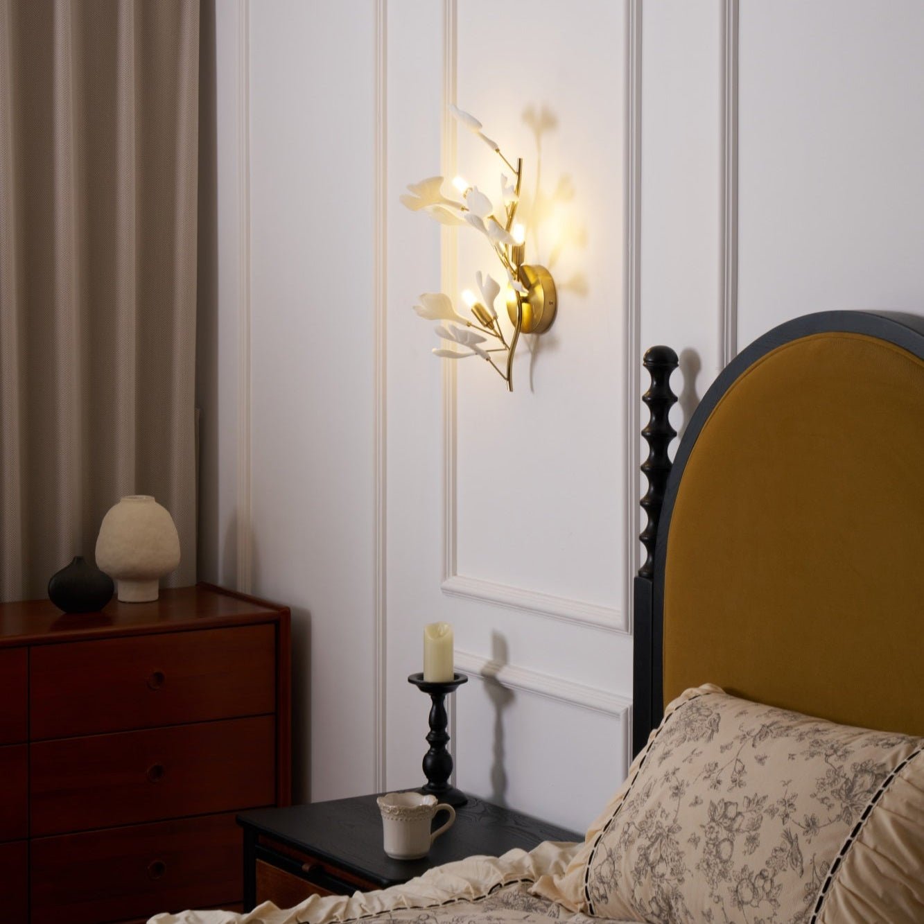 Wylie Applique Murale Postmoderne Luxe Gingko Céramique - Neutralighting