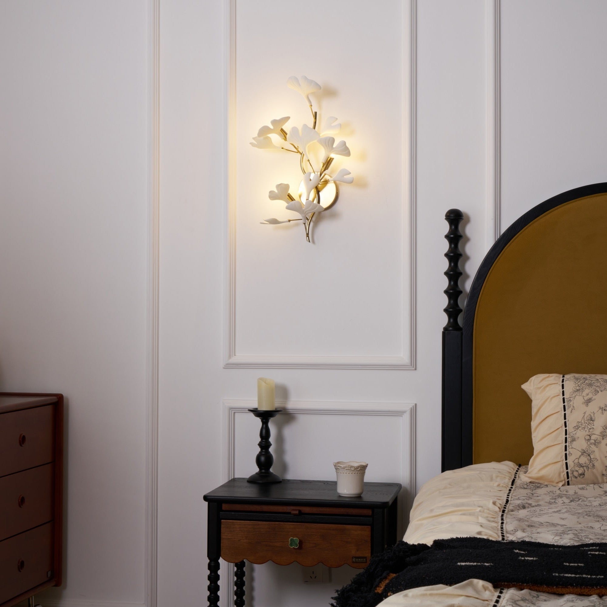 Wylie Applique Murale Postmoderne Luxe Gingko Céramique - Neutralighting