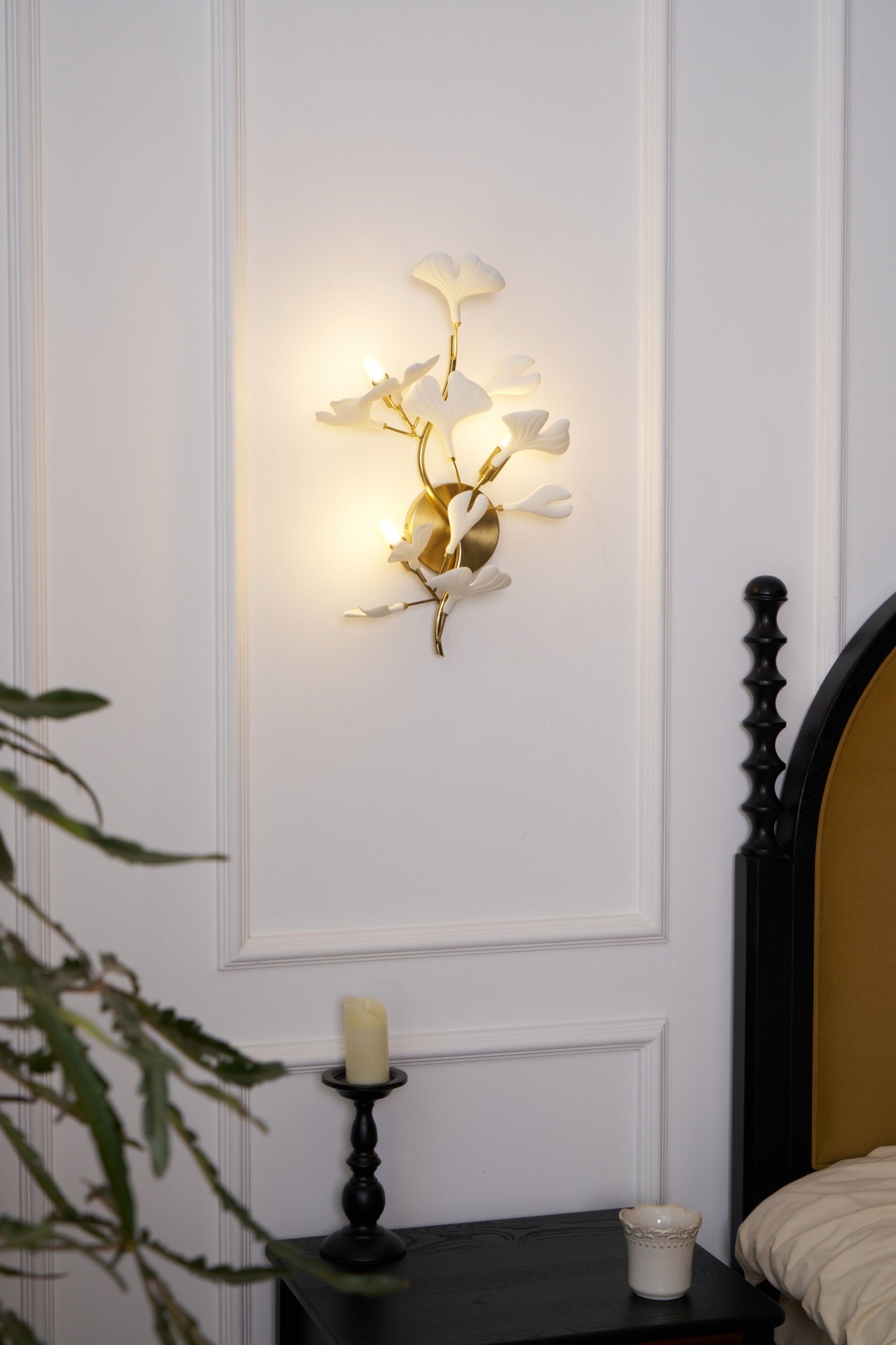 Wylie Applique Murale Postmoderne Luxe Gingko Céramique - Neutralighting