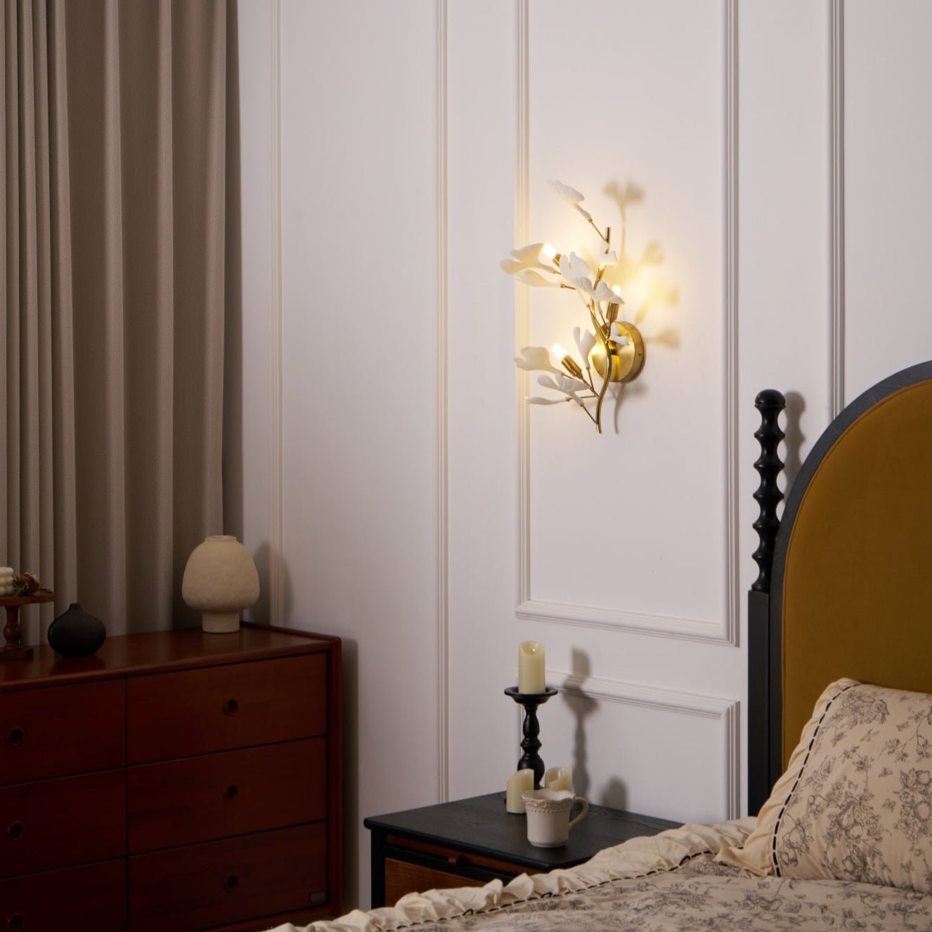 Wylie Applique Murale Postmoderne Luxe Gingko Céramique - Neutralighting