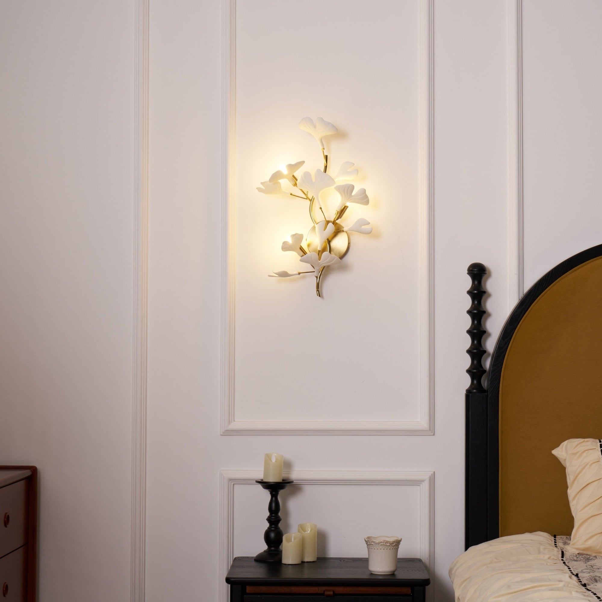 Wylie Applique Murale Postmoderne Luxe Gingko Céramique - Neutralighting