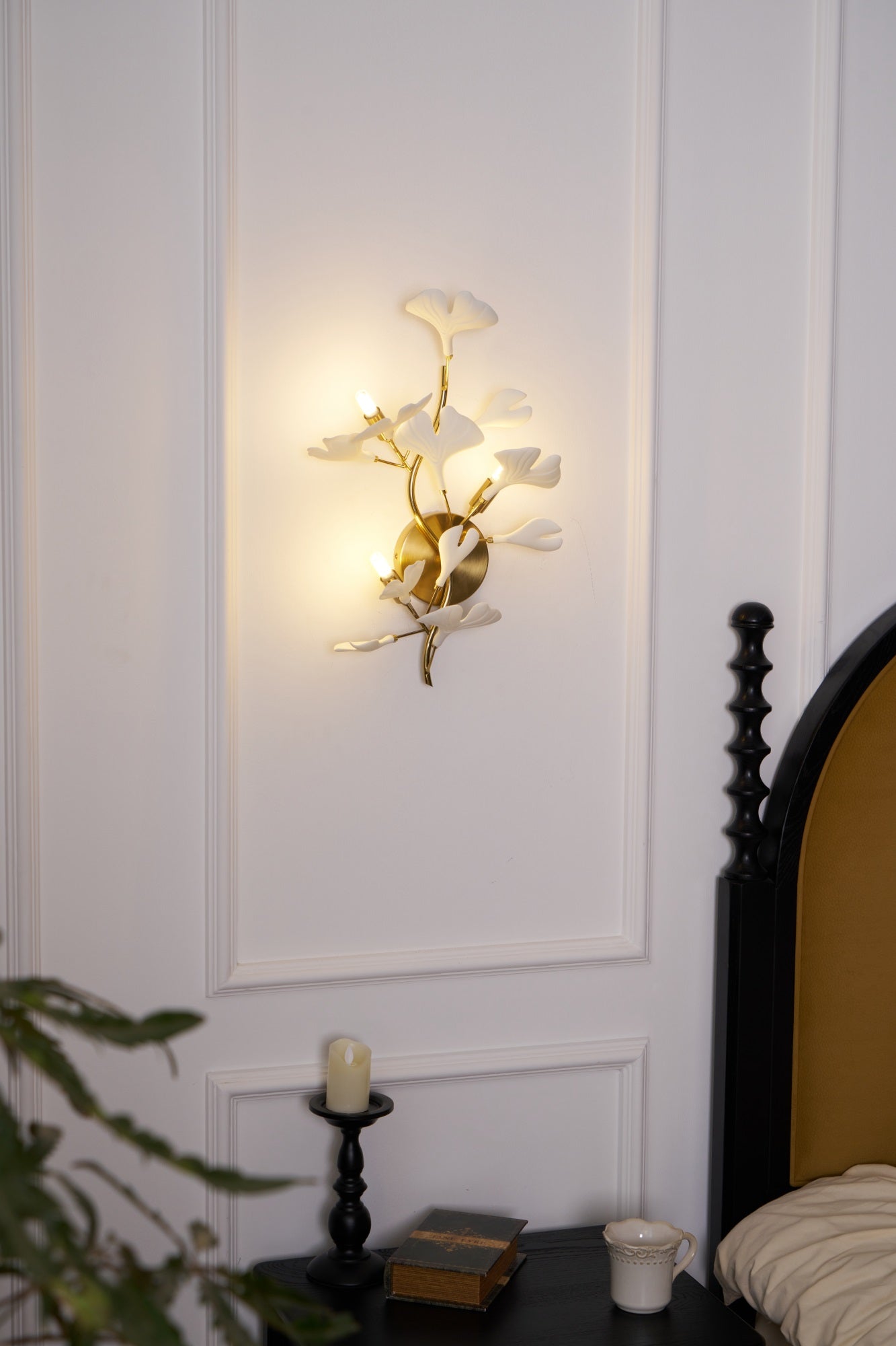 Wylie Applique Murale Postmoderne Luxe Gingko Céramique - Neutralighting