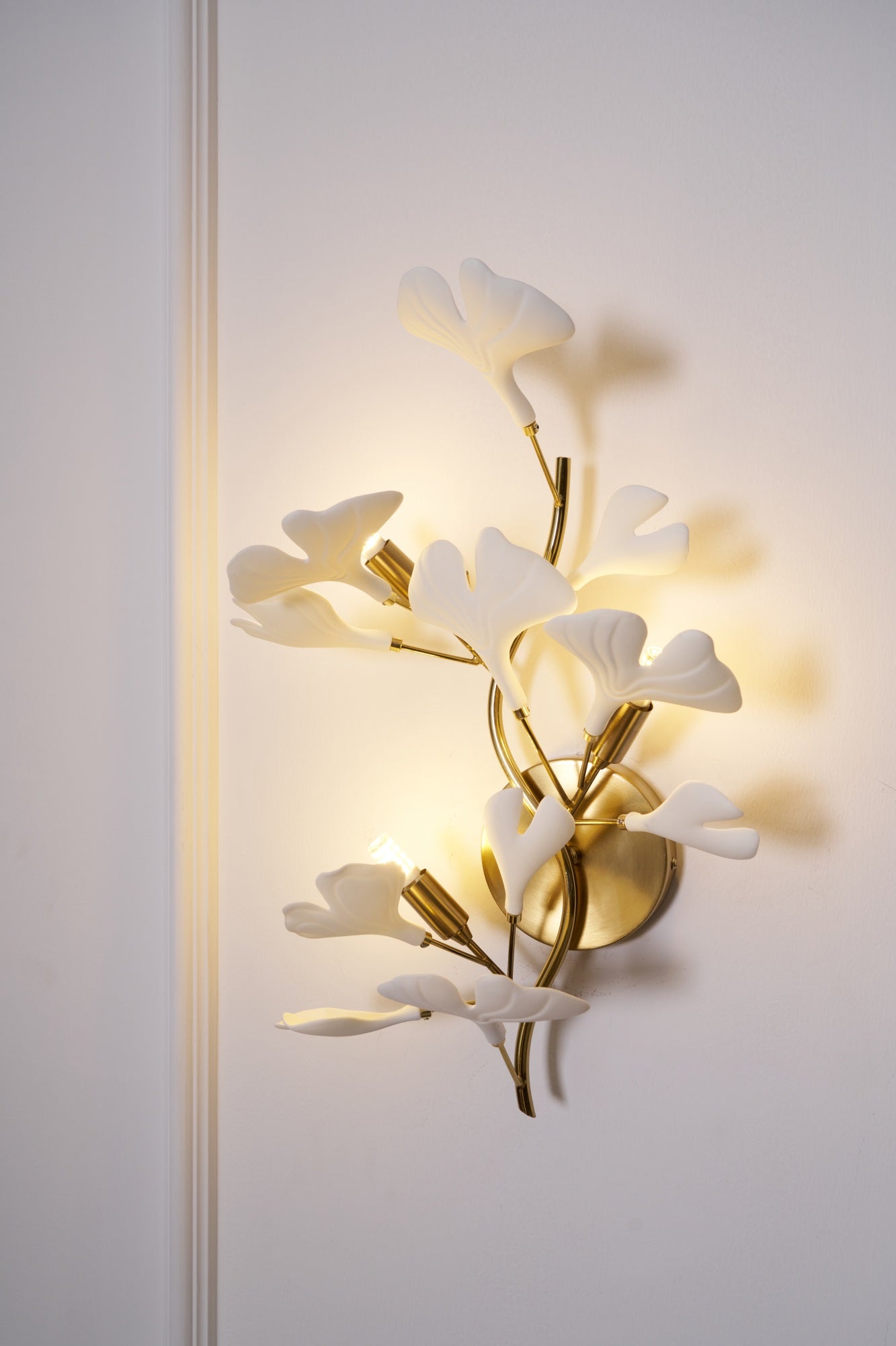 Wylie Applique Murale Postmoderne Luxe Gingko Céramique - Neutralighting