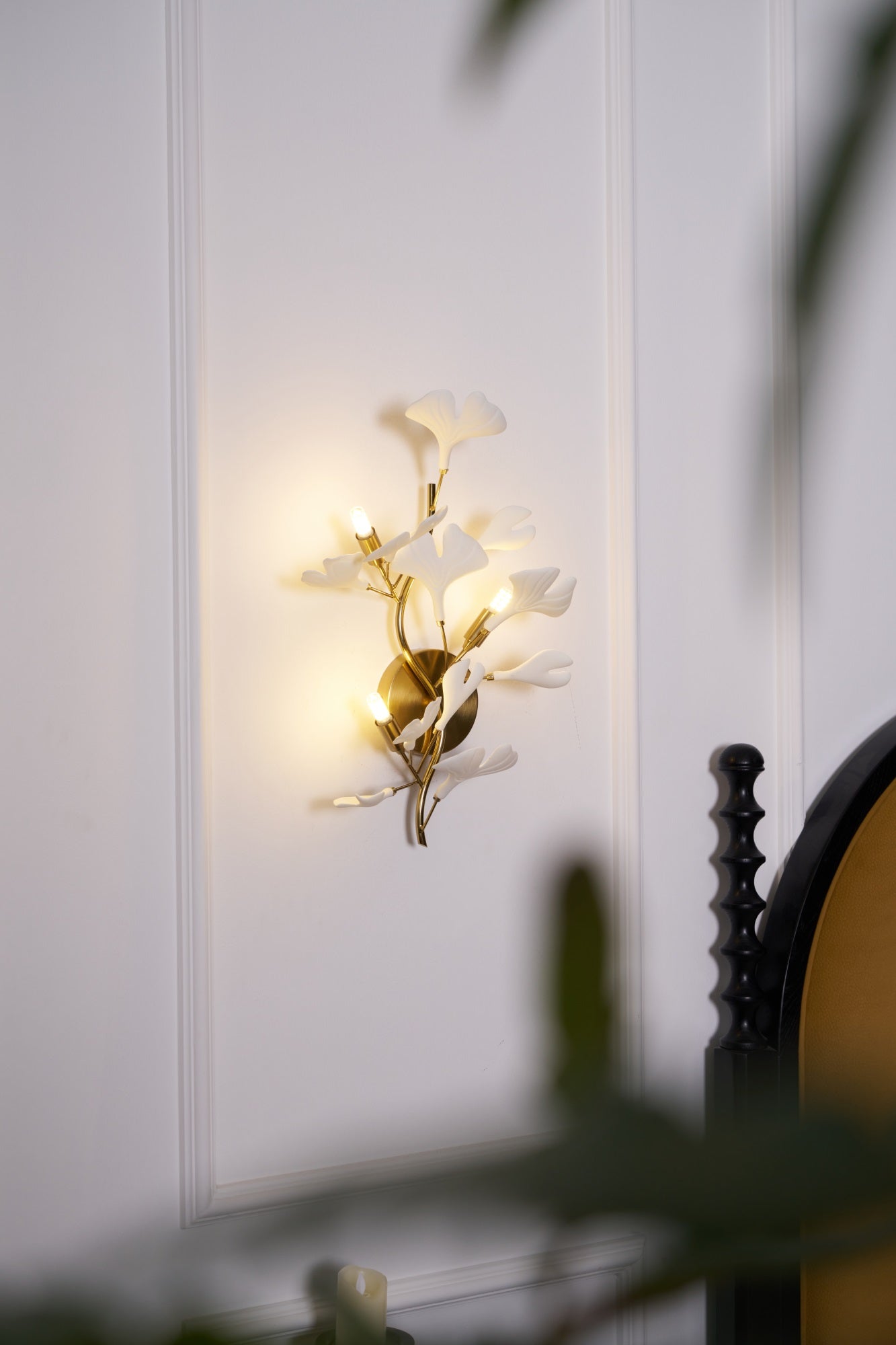 Wylie Applique Murale Postmoderne Luxe Gingko Céramique - Neutralighting