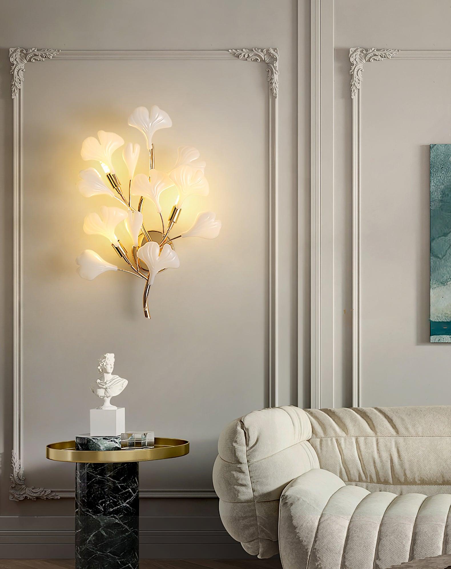 Wylie Applique Murale Postmoderne Luxe Gingko Céramique - Neutralighting