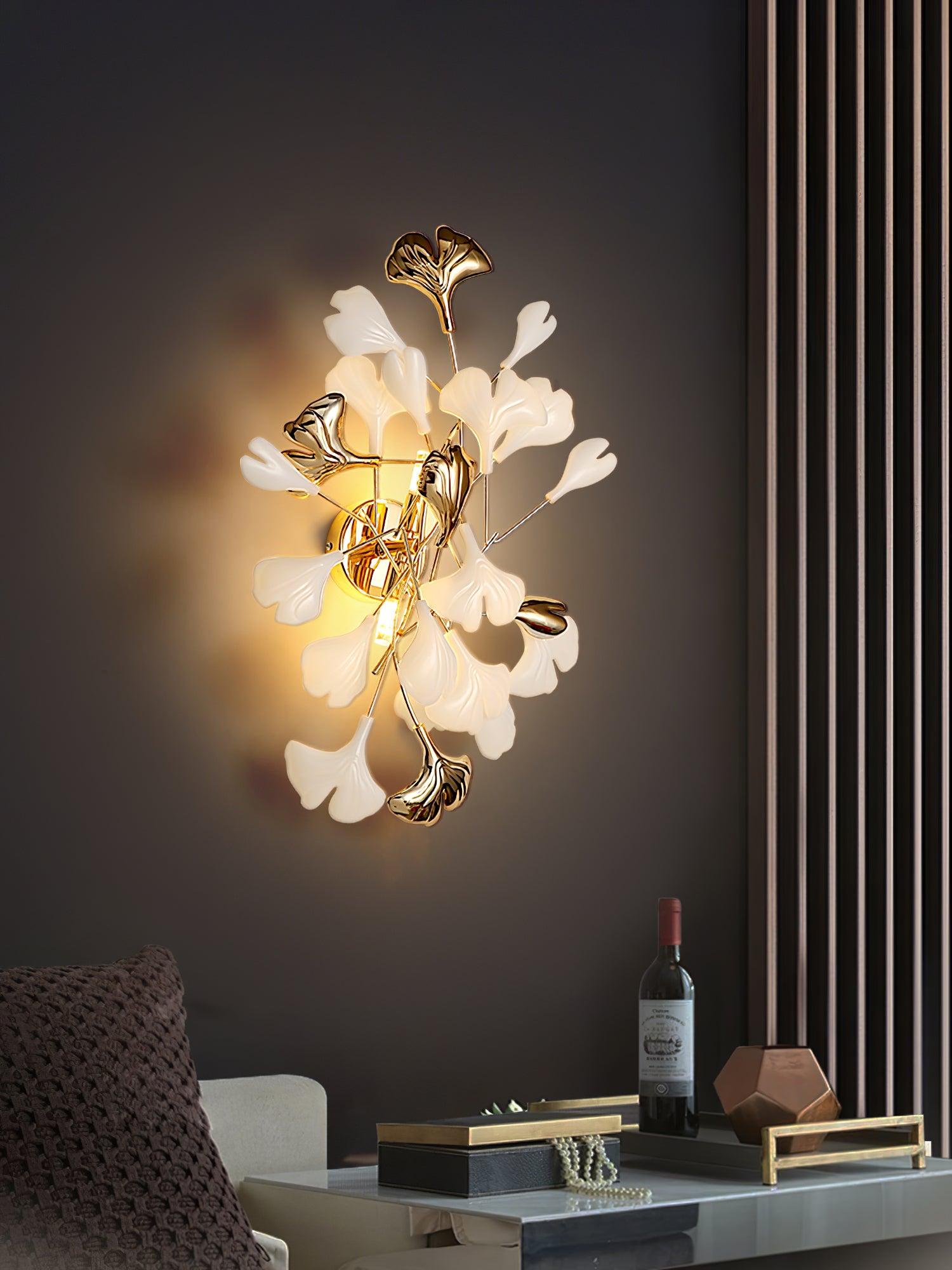 Wylie Applique Murale Postmoderne Luxe Gingko Céramique - Neutralighting