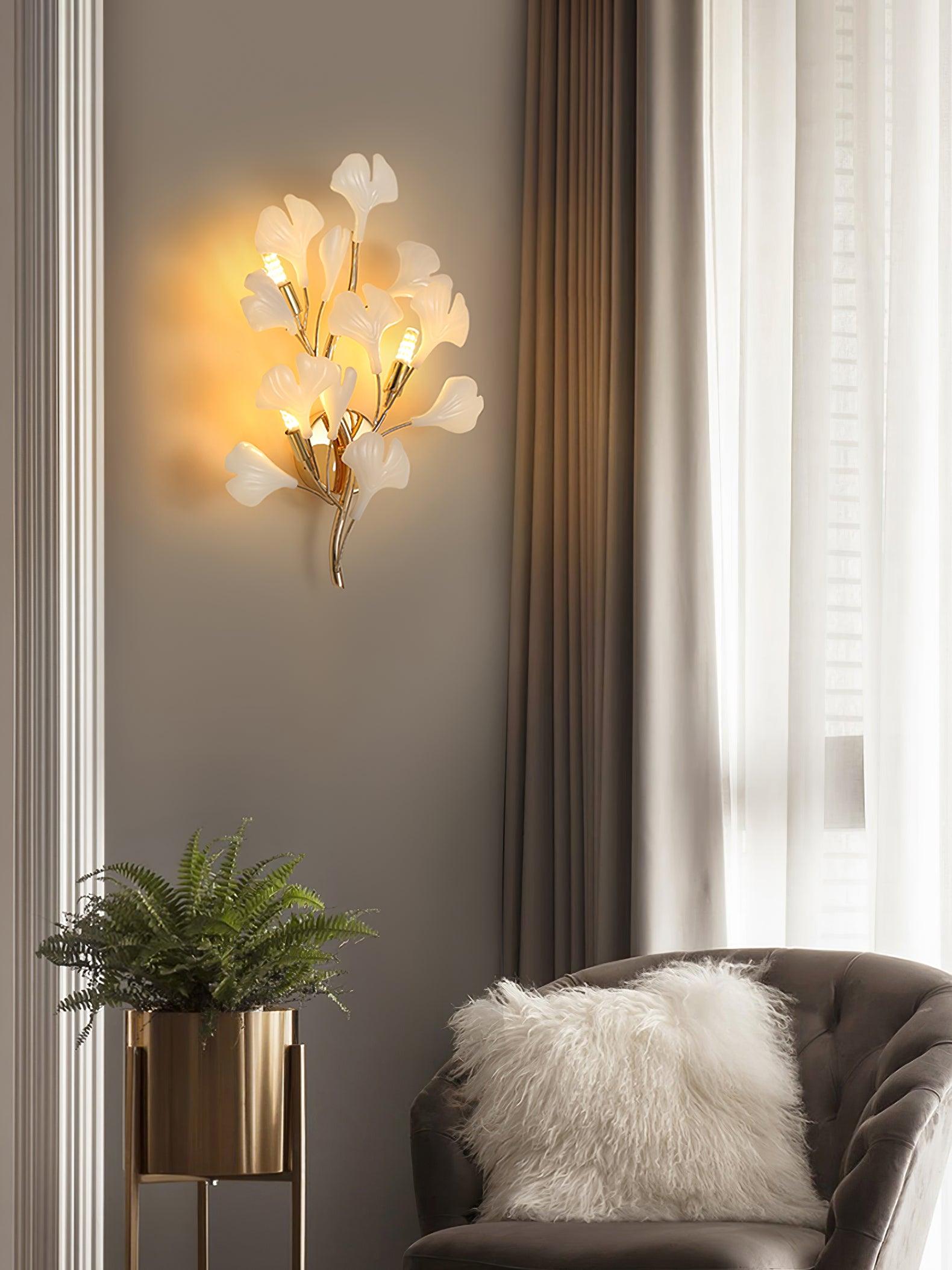 Wylie Applique Murale Postmoderne Luxe Gingko Céramique - Neutralighting
