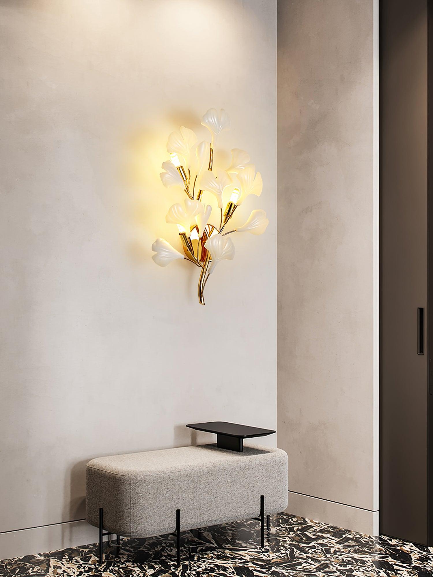 Wylie Applique Murale Postmoderne Luxe Gingko Céramique - Neutralighting