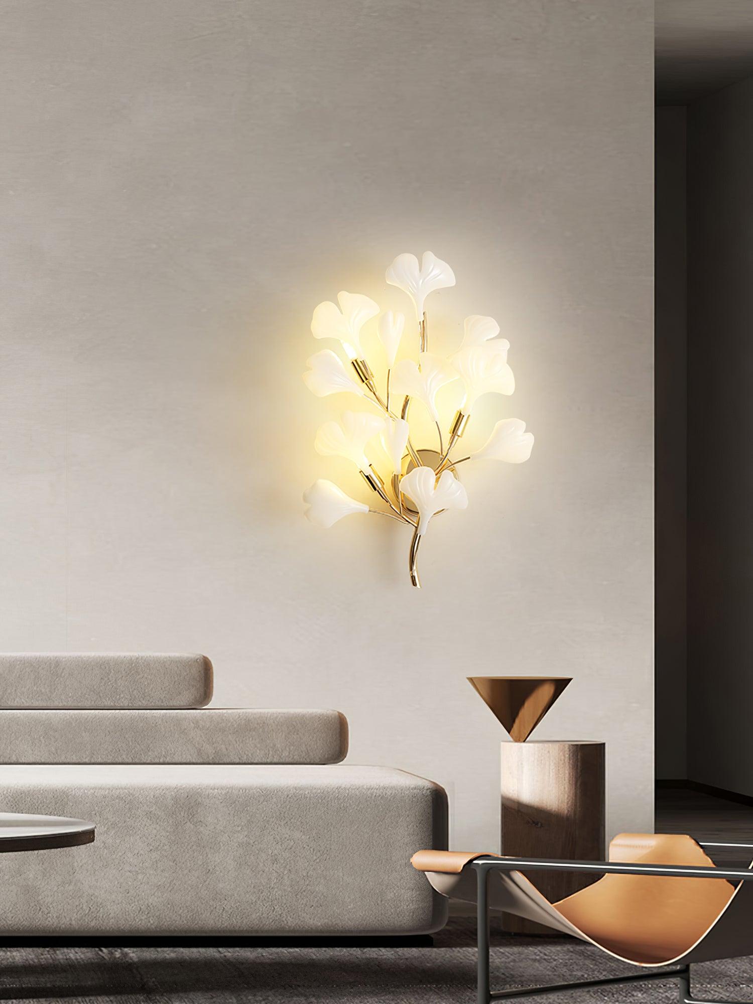 Wylie Applique Murale Postmoderne Luxe Gingko Céramique - Neutralighting