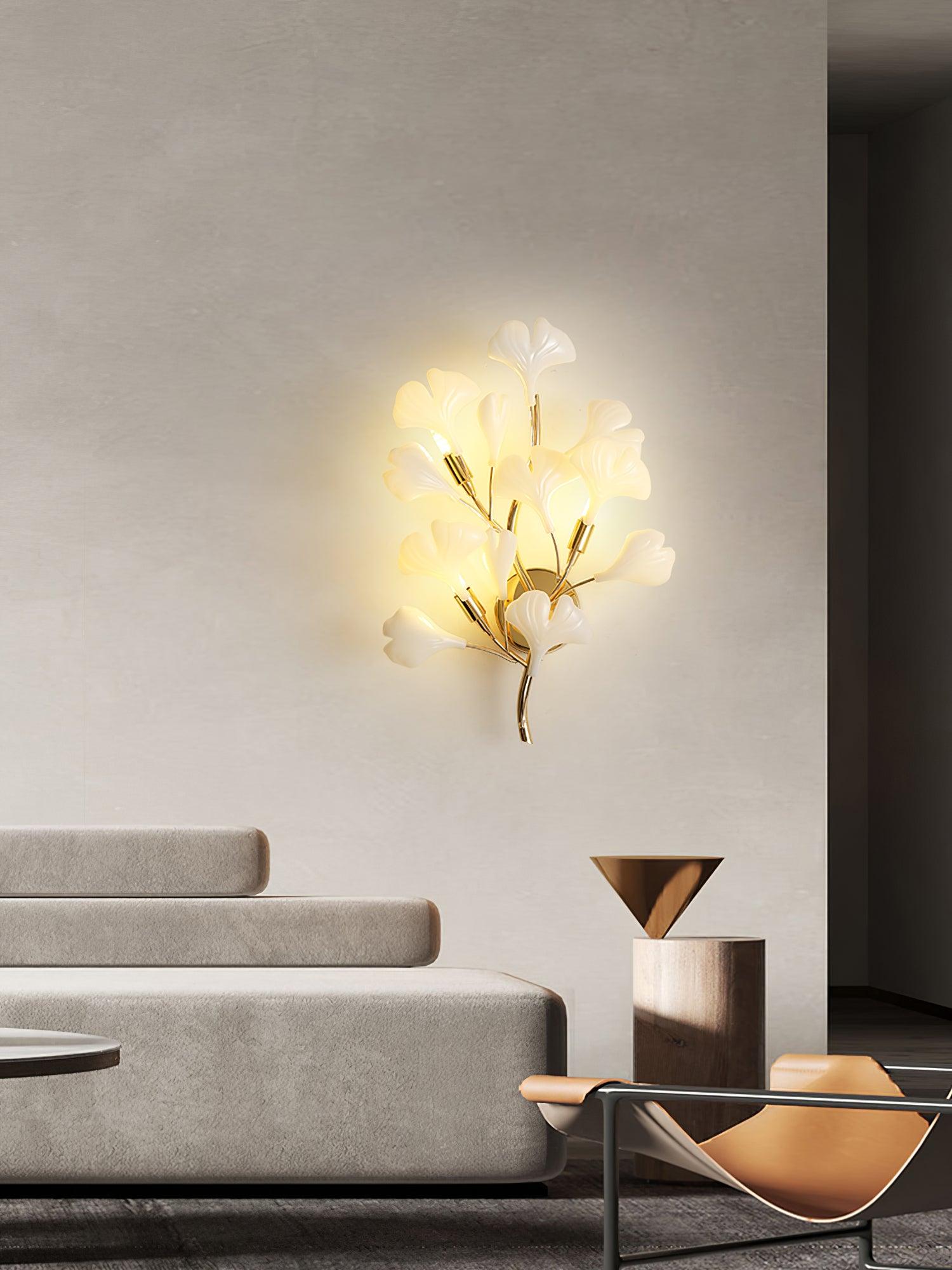 Wylie Applique Murale Postmoderne Luxe Gingko Céramique - Neutralighting