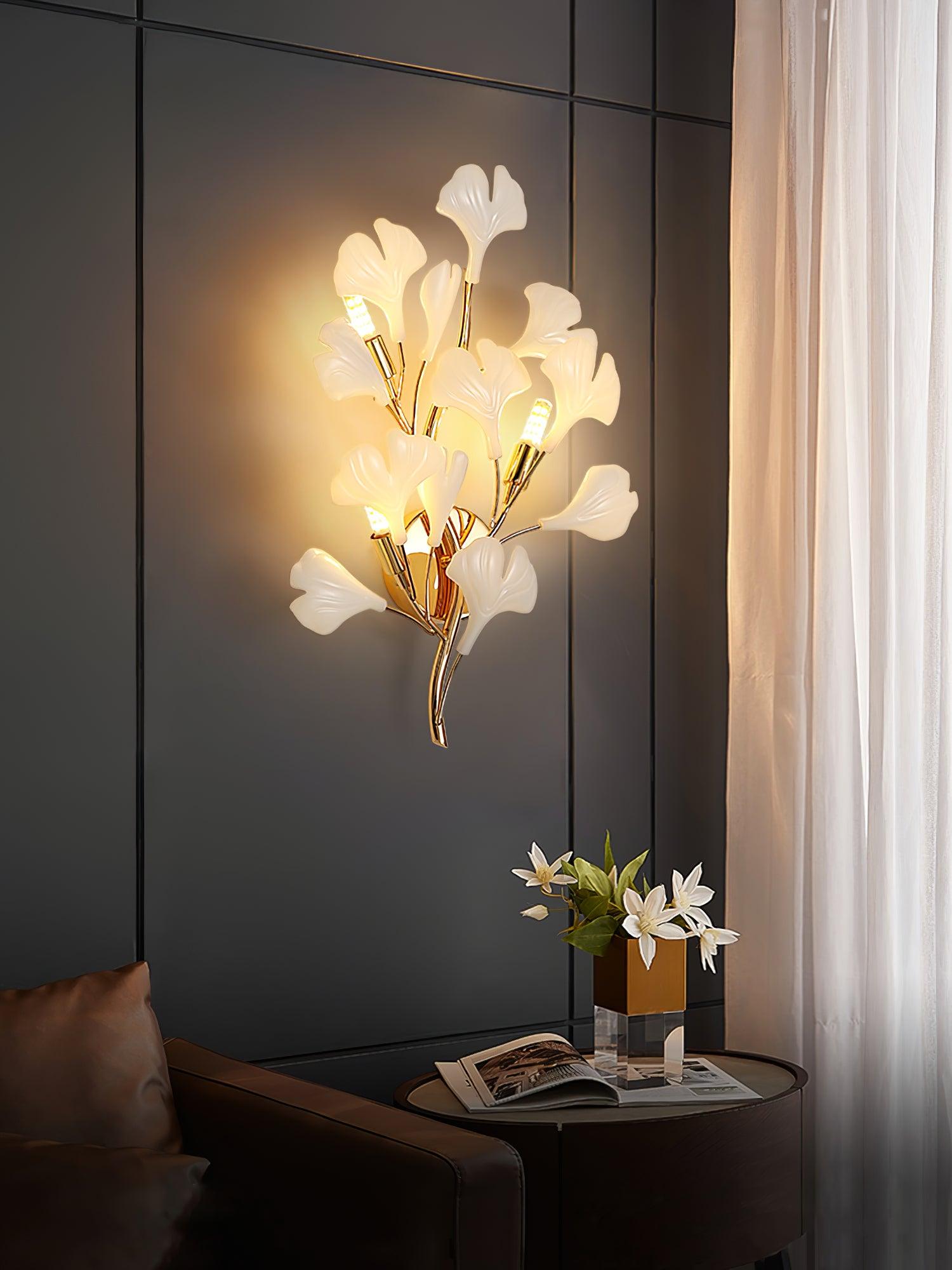 Wylie Applique Murale Postmoderne Luxe Gingko Céramique - Neutralighting