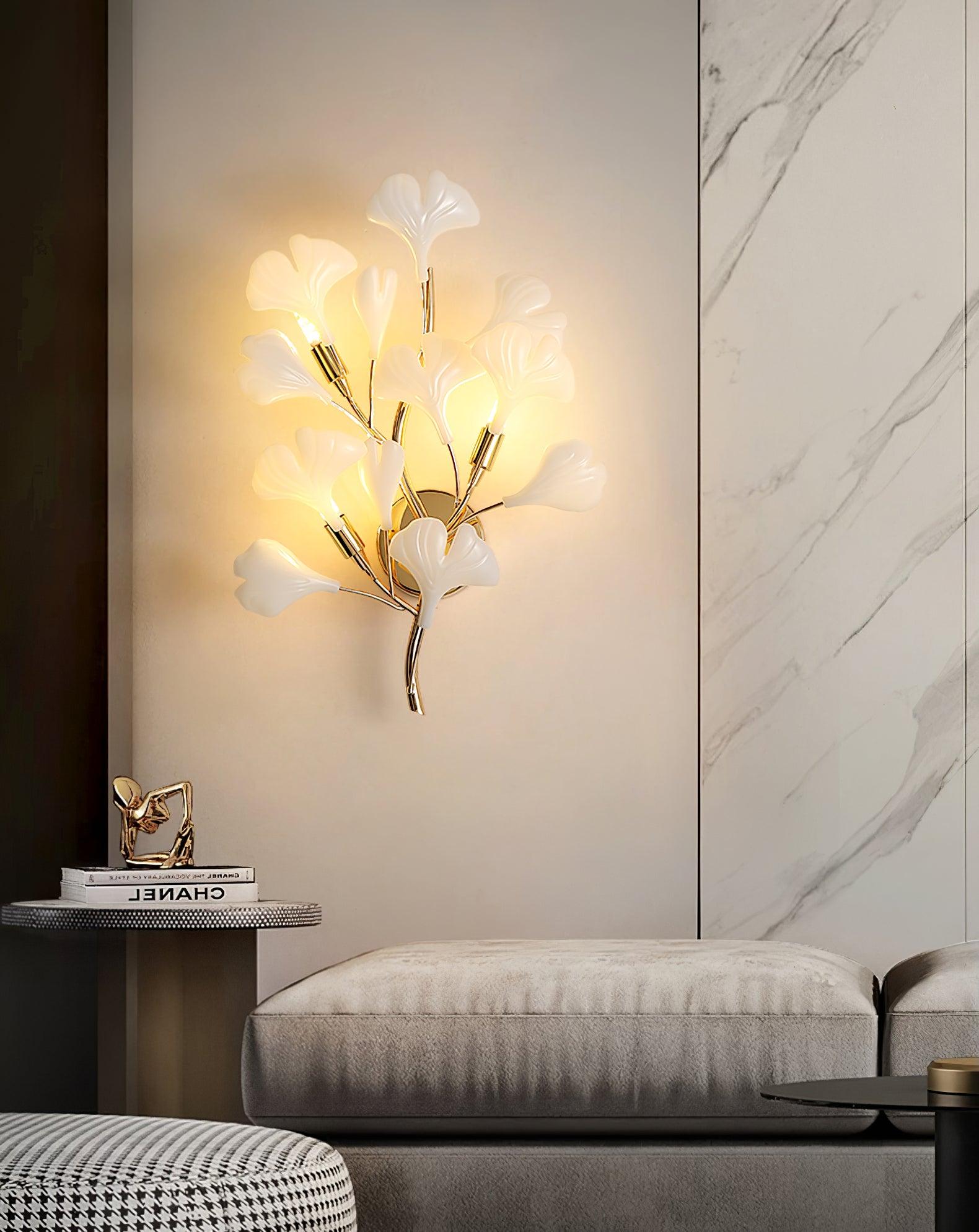 Wylie Applique Murale Postmoderne Luxe Gingko Céramique - Neutralighting
