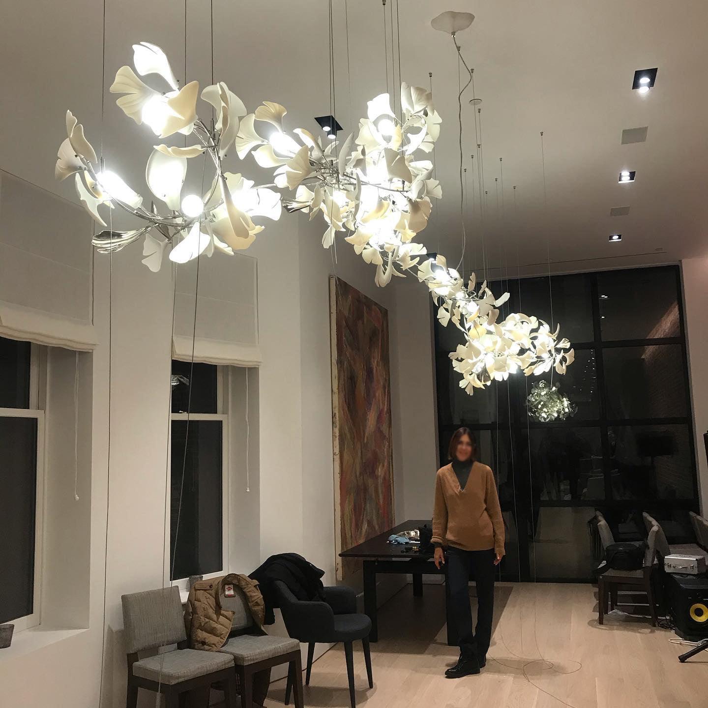 Bloom Lustre Moderne Abat-jour Céramique Feuille - Neutralighting