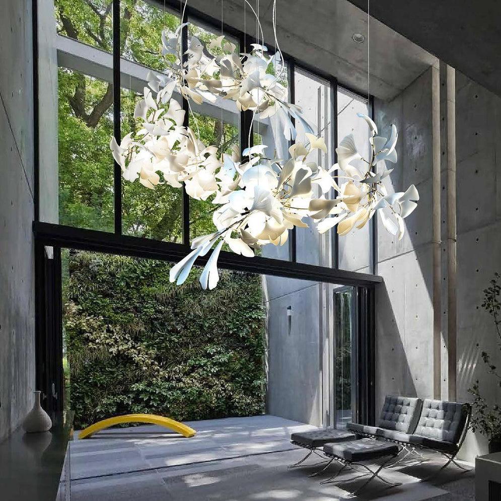 Bloom Lustre Moderne Abat-jour Céramique Feuille - Neutralighting