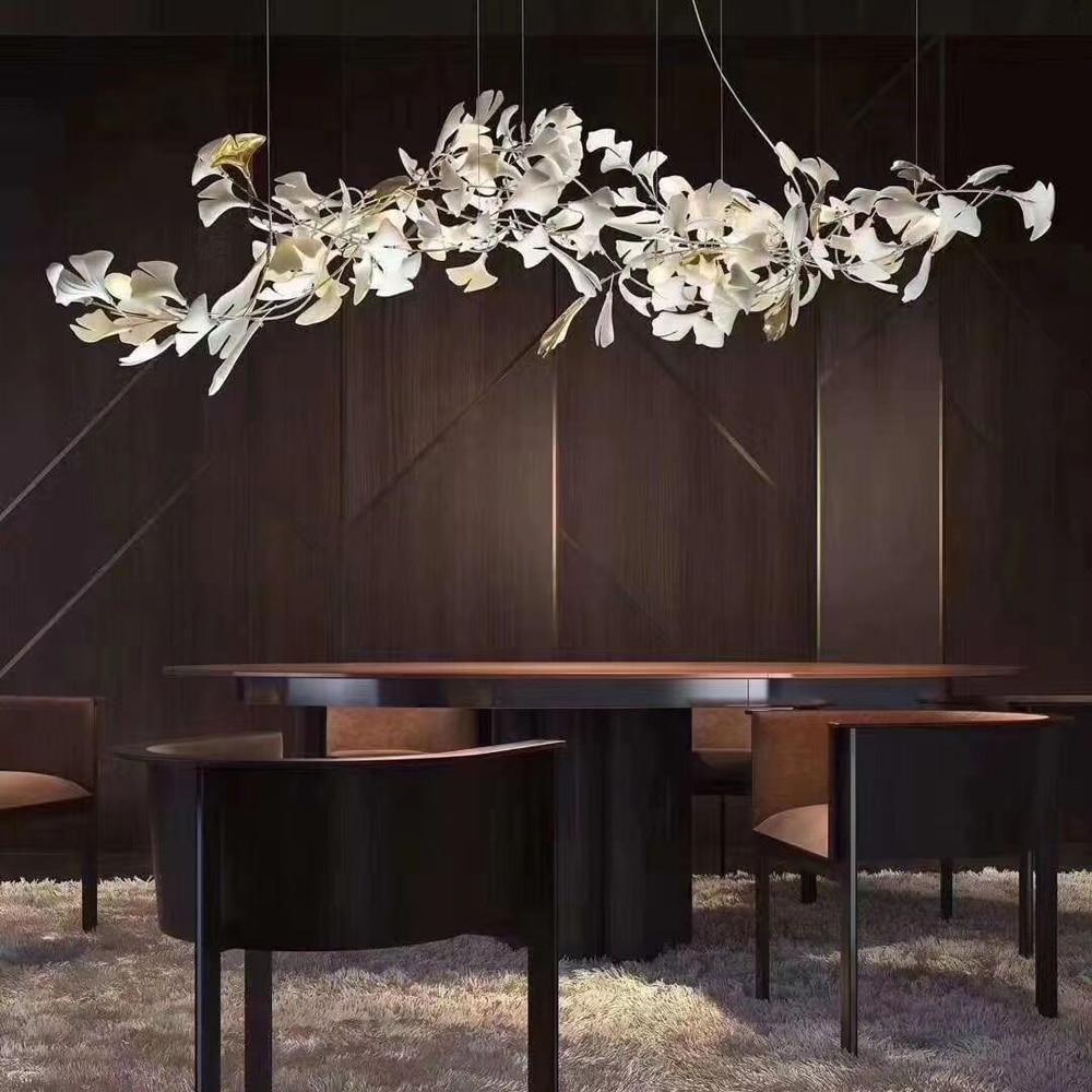 Bloom Lustre Moderne Abat-jour Céramique Feuille - Neutralighting