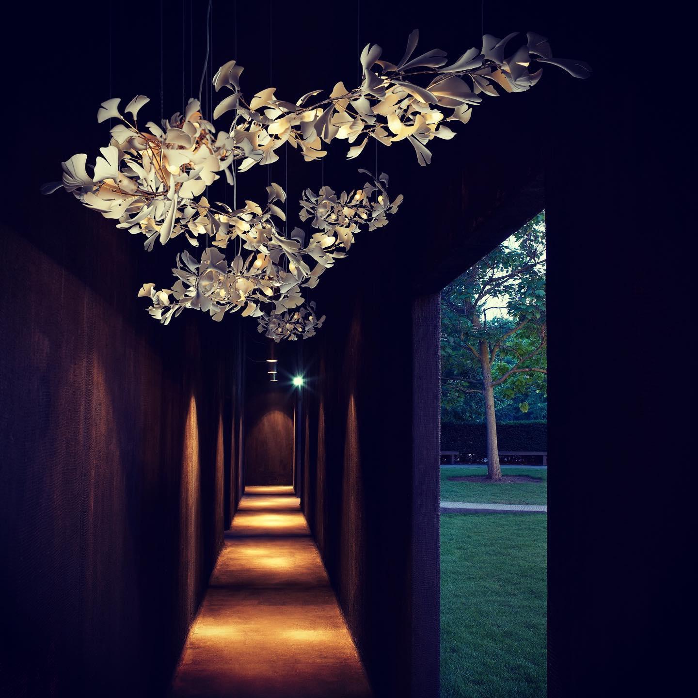 Bloom Lustre Moderne Abat-jour Céramique Feuille - Neutralighting