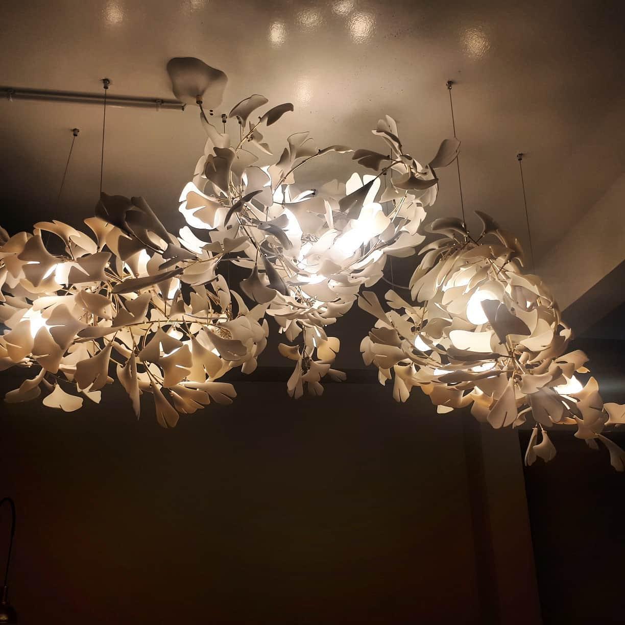 Bloom Lustre Moderne Abat-jour Céramique Feuille - Neutralighting