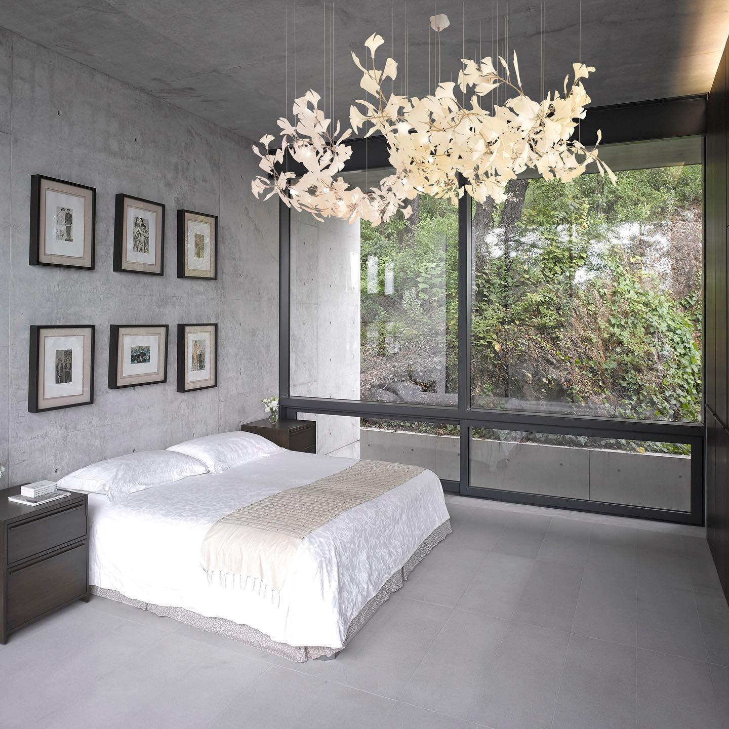 Bloom Lustre Moderne Abat-jour Céramique Feuille - Neutralighting