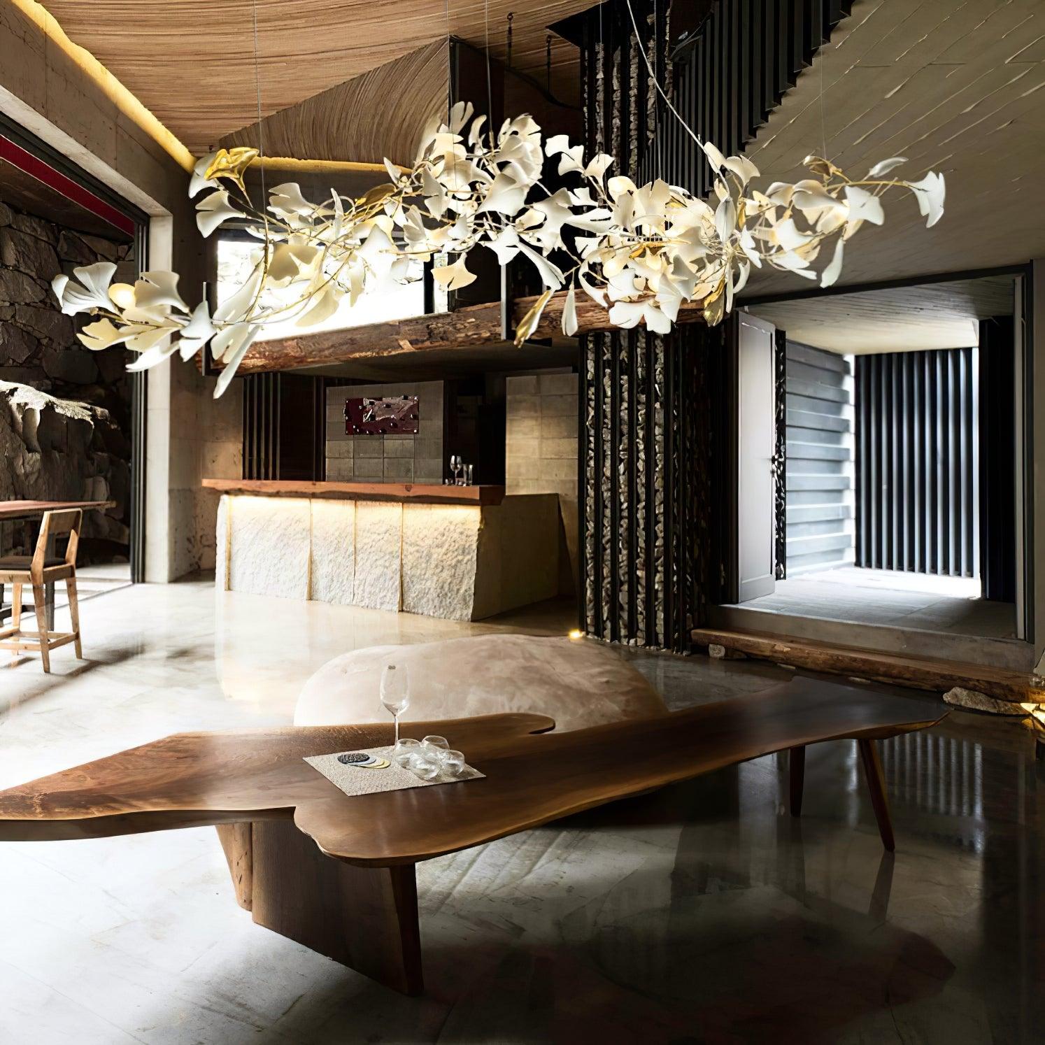 Bloom Lustre Moderne Abat-jour Céramique Feuille - Neutralighting