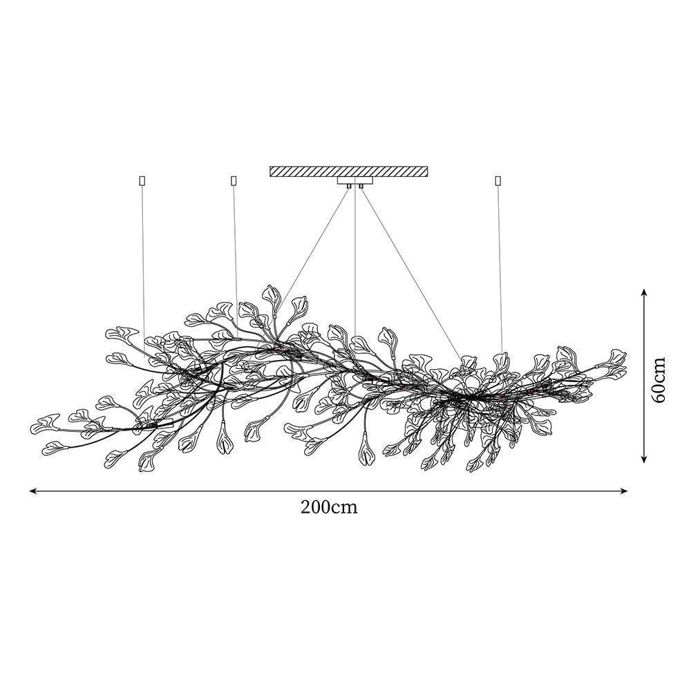 Bloom Lustre Moderne Abat-jour Céramique Feuille - Neutralighting