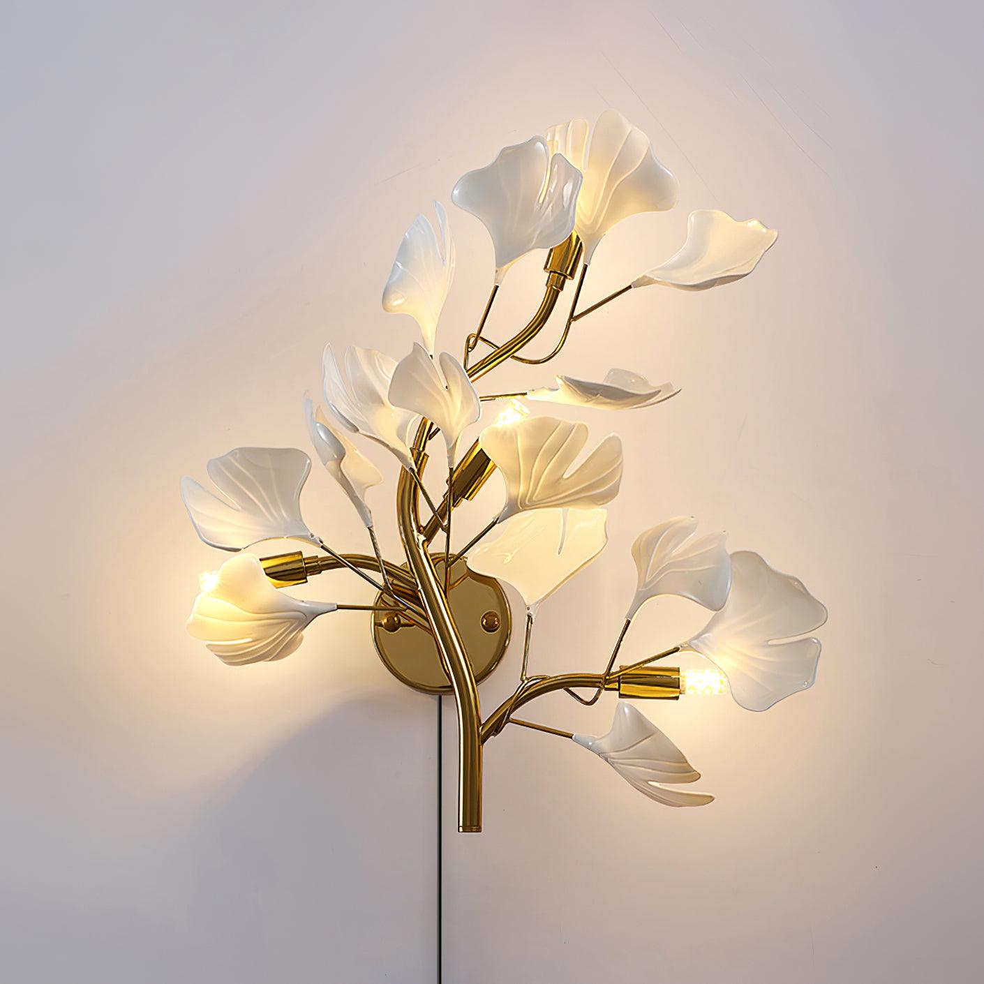 Aurean Applique murale à brancher Luminaire floral en acrylique Élégance française - Neutralighting
