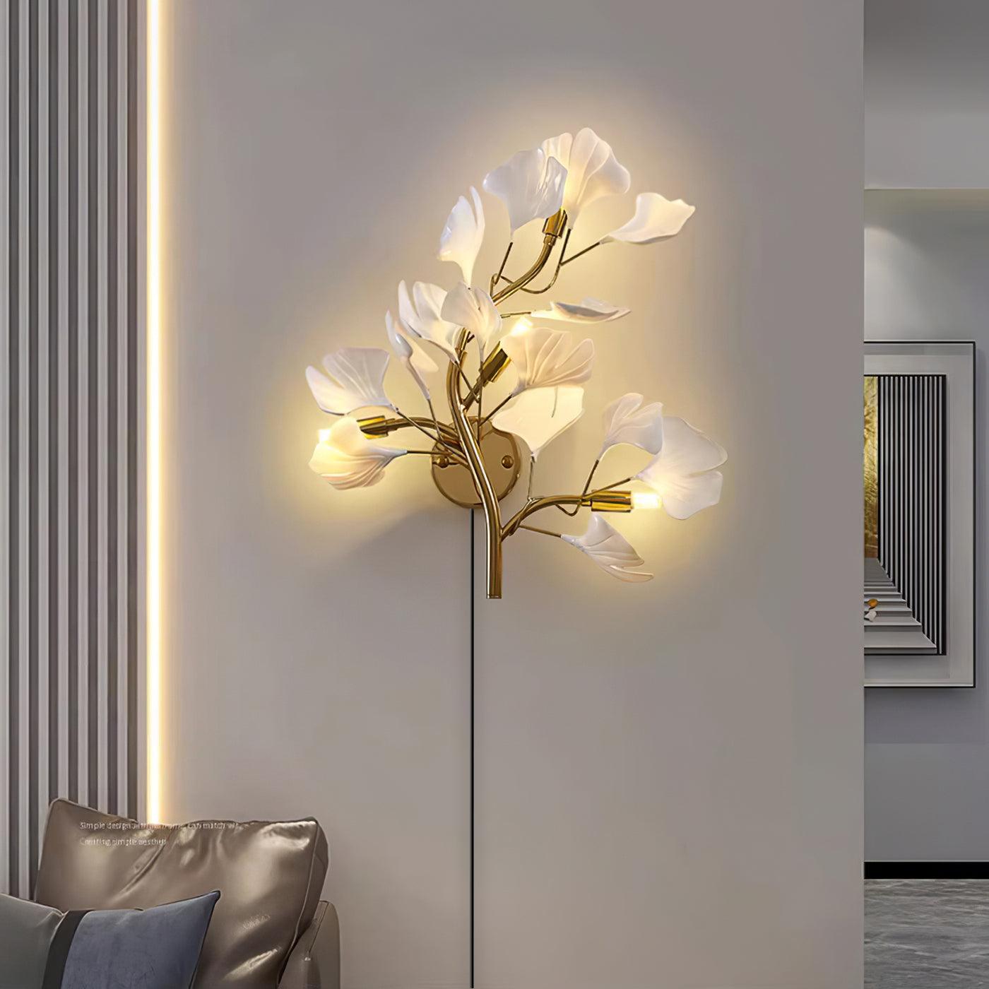 Aurean Applique murale à brancher Luminaire floral en acrylique Élégance française - Neutralighting