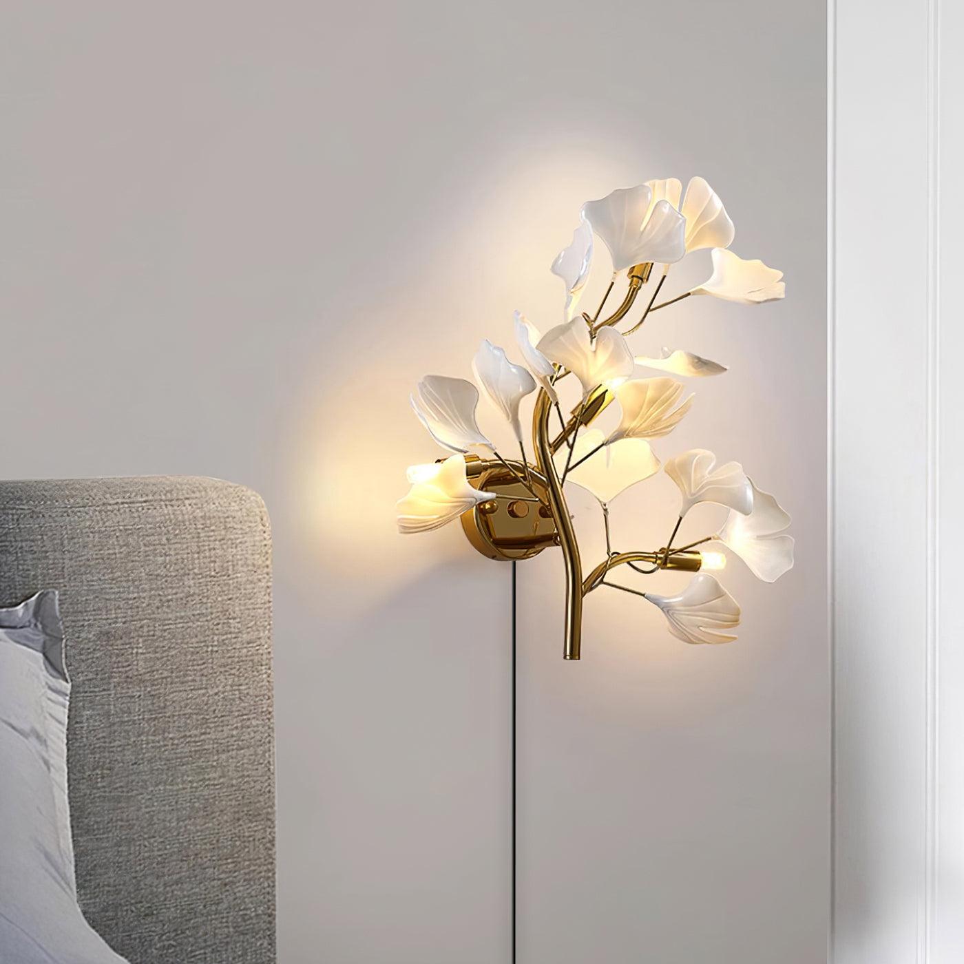 Aurean Applique murale à brancher Luminaire floral en acrylique Élégance française - Neutralighting