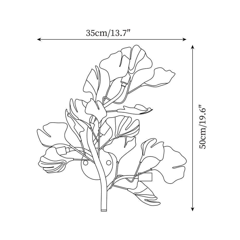 Aurean Applique murale à brancher Luminaire floral en acrylique Élégance française - Neutralighting