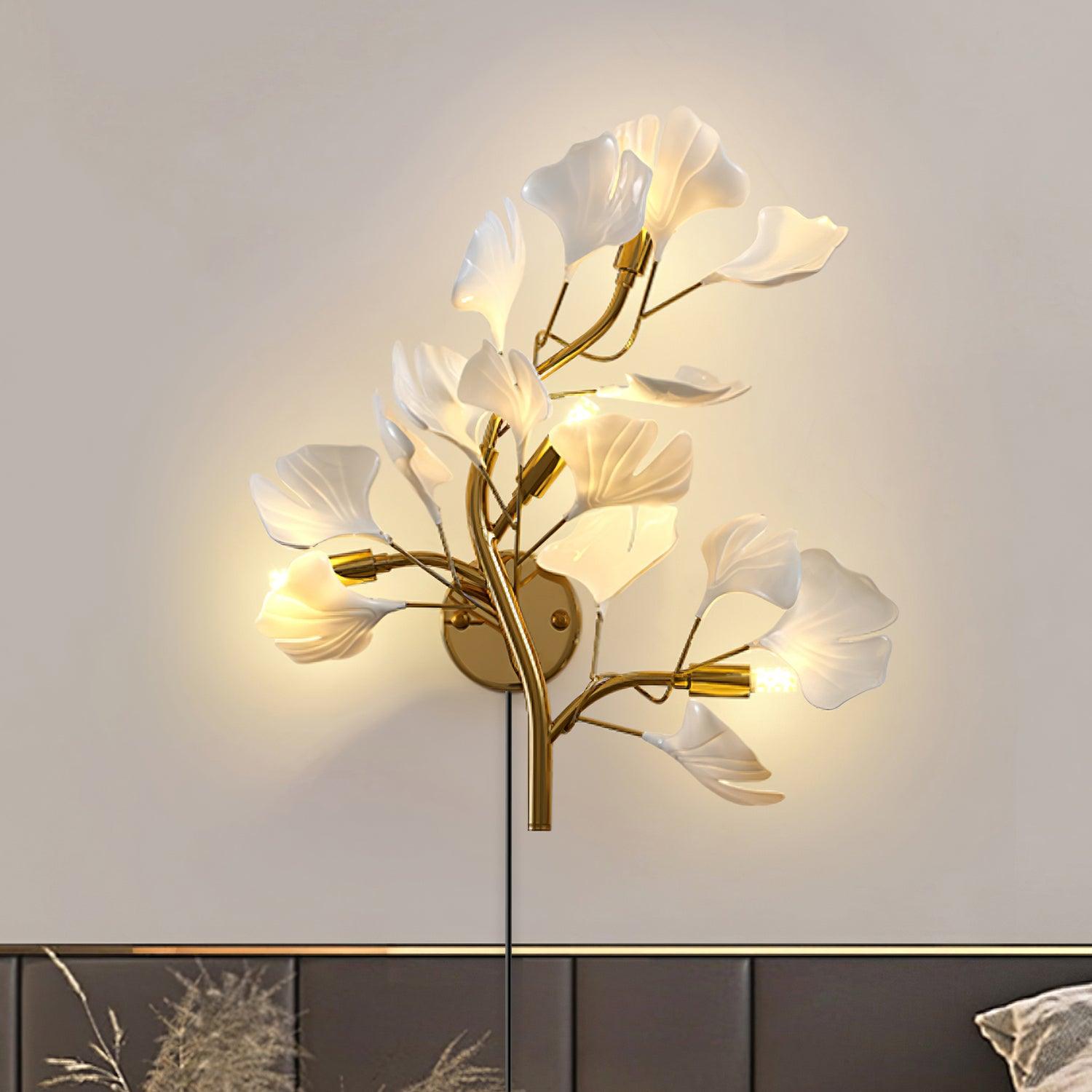 Aurean Applique murale à brancher Luminaire floral en acrylique Élégance française - Neutralighting