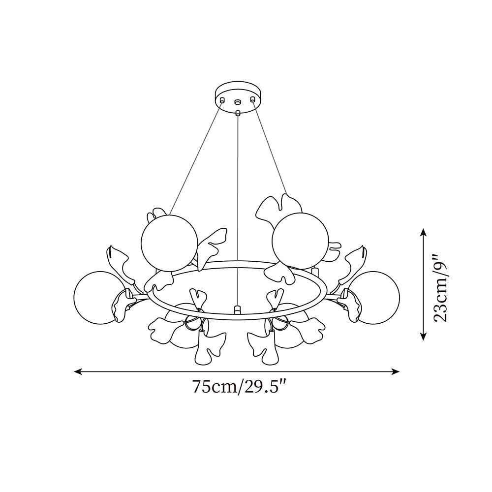 Lustre Globe Fidova à 8 Lumières - Neutralighting