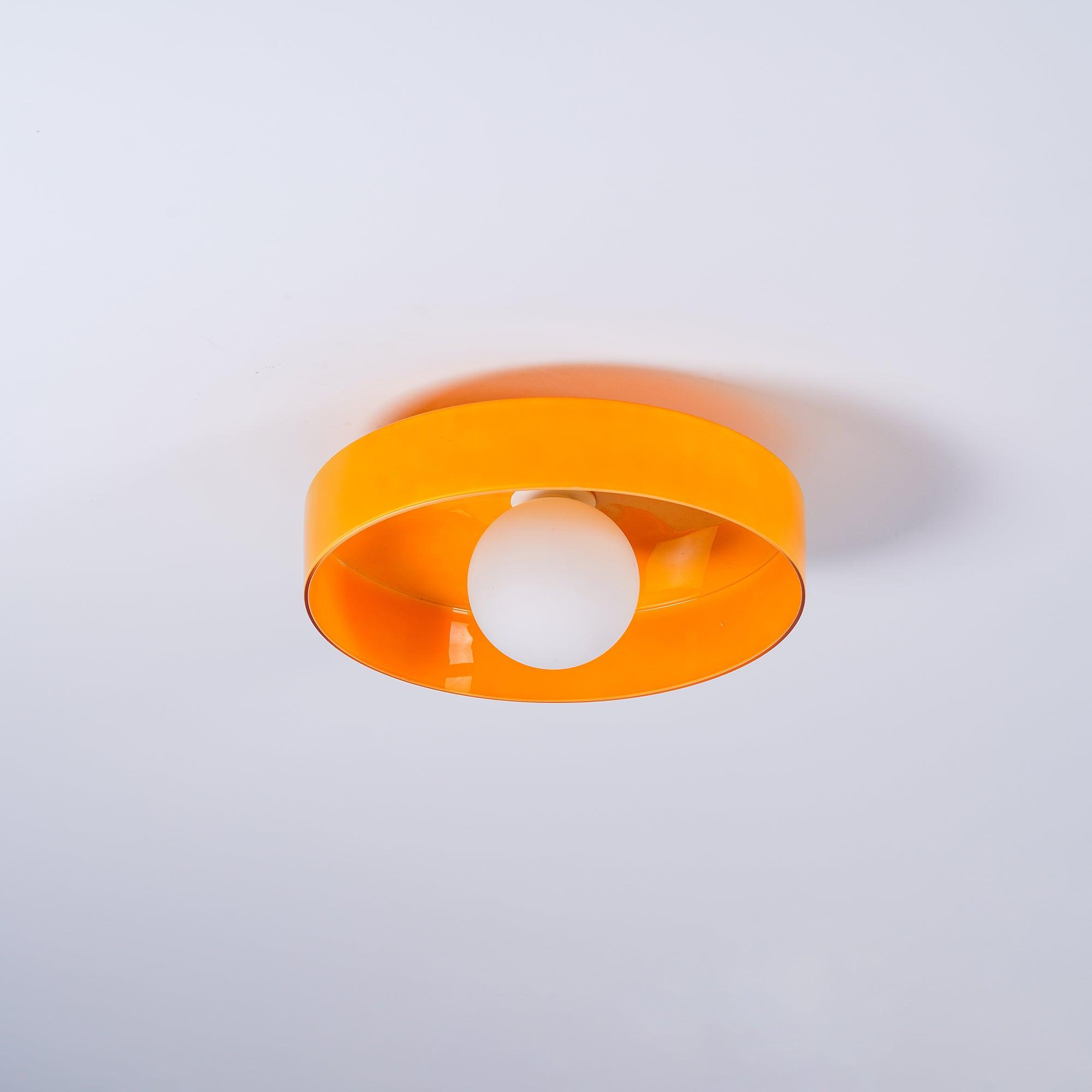 Solara Plafonnier Orange Anneau Ludique Sculptural - Neutralighting