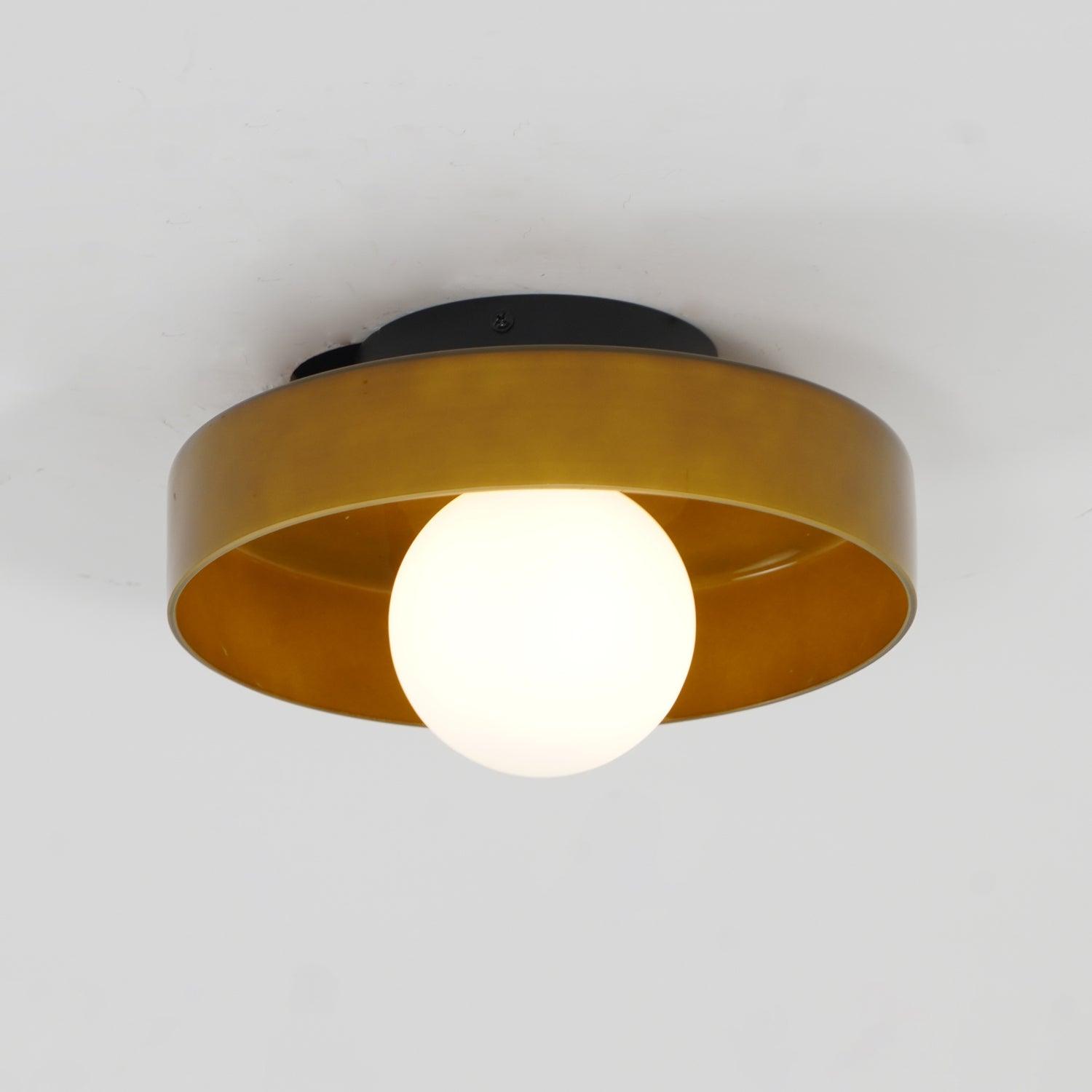 Solara Plafonnier Orange Anneau Ludique Sculptural - Neutralighting