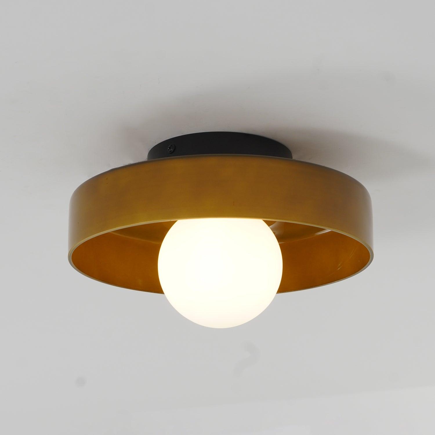 Solara Plafonnier Orange Anneau Ludique Sculptural - Neutralighting
