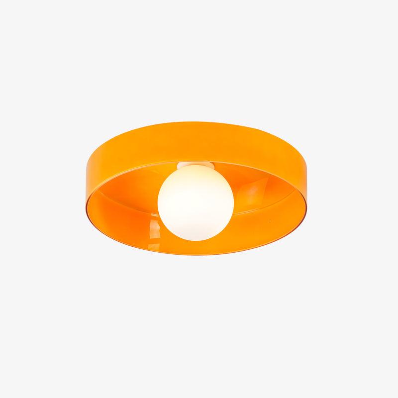 Solara Plafonnier Orange Anneau Ludique Sculptural - Neutralighting