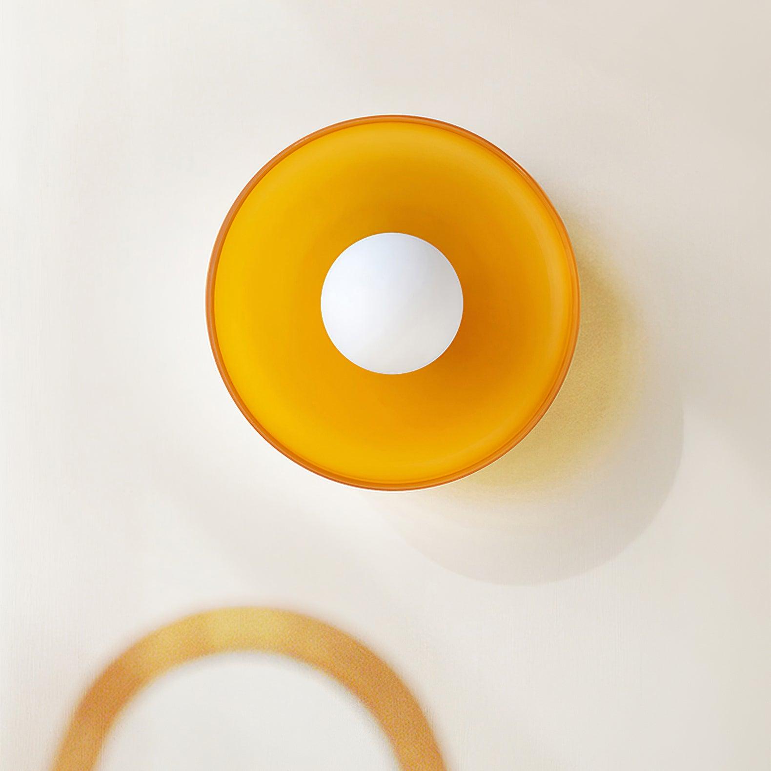 Solara Plafonnier Orange Anneau Ludique Sculptural - Neutralighting