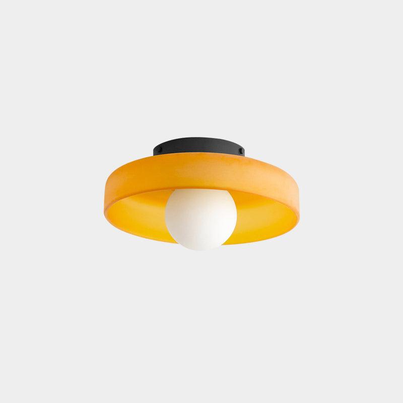 Solara Plafonnier Orange Anneau Ludique Sculptural - Neutralighting
